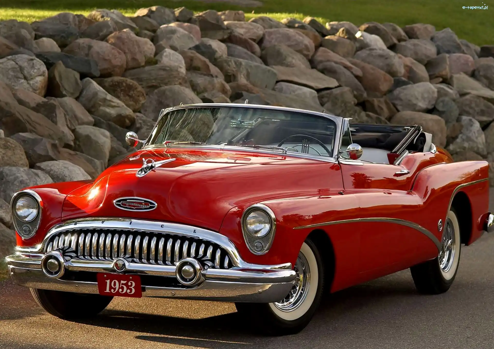 Kabriolet, Buick Skylark, Czerwony
