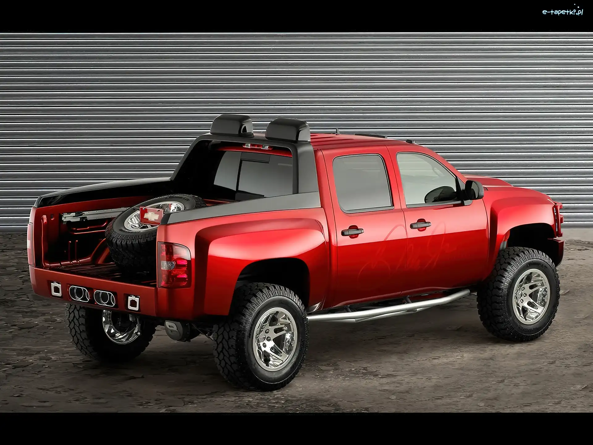 Chevrolet Silverado, Zapasowe, Koło, Podniesiony