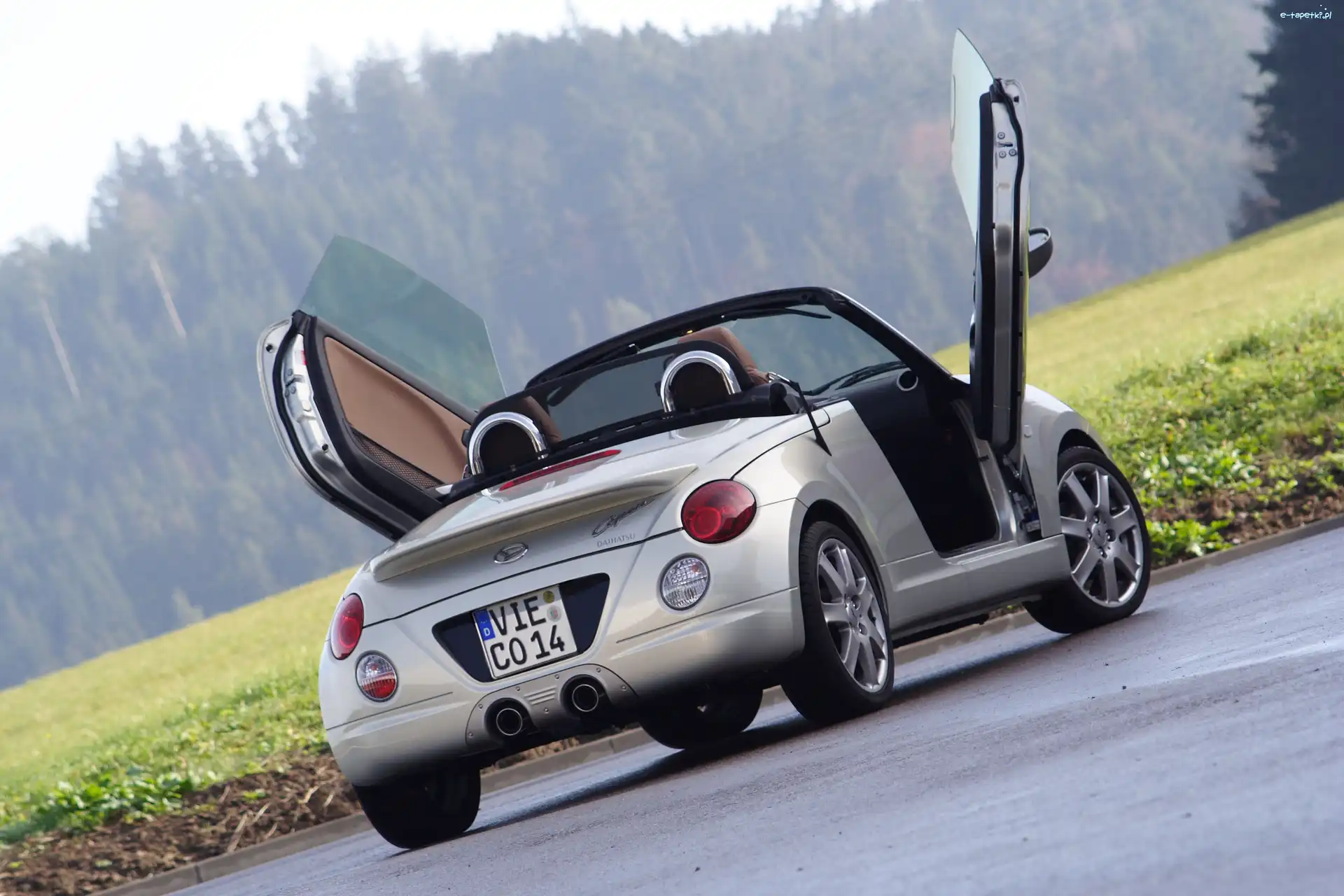 Daihatsu Copen, Otwierane, Drzwi, Góry, Do