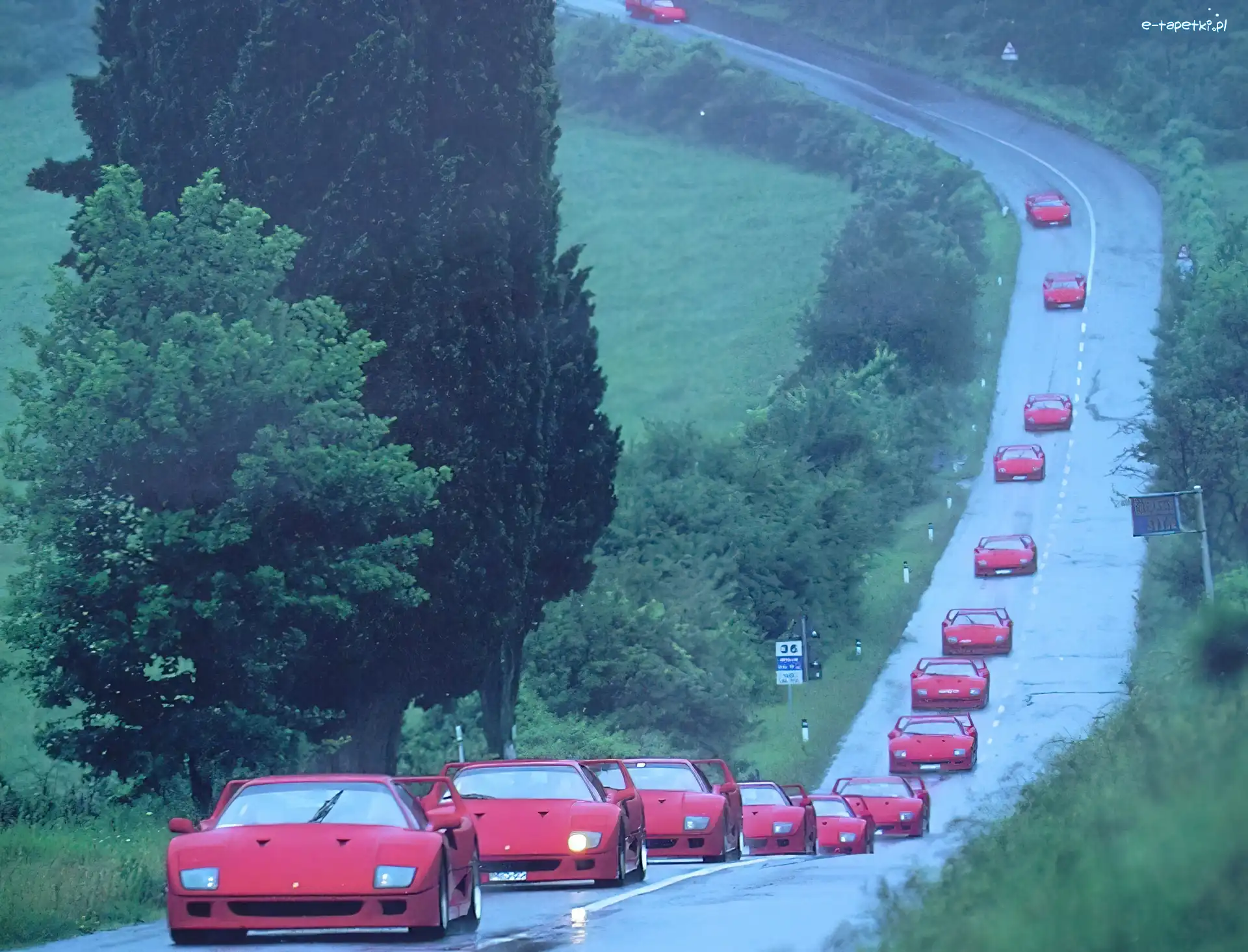 Droga, Ferrari F 40, Zlot