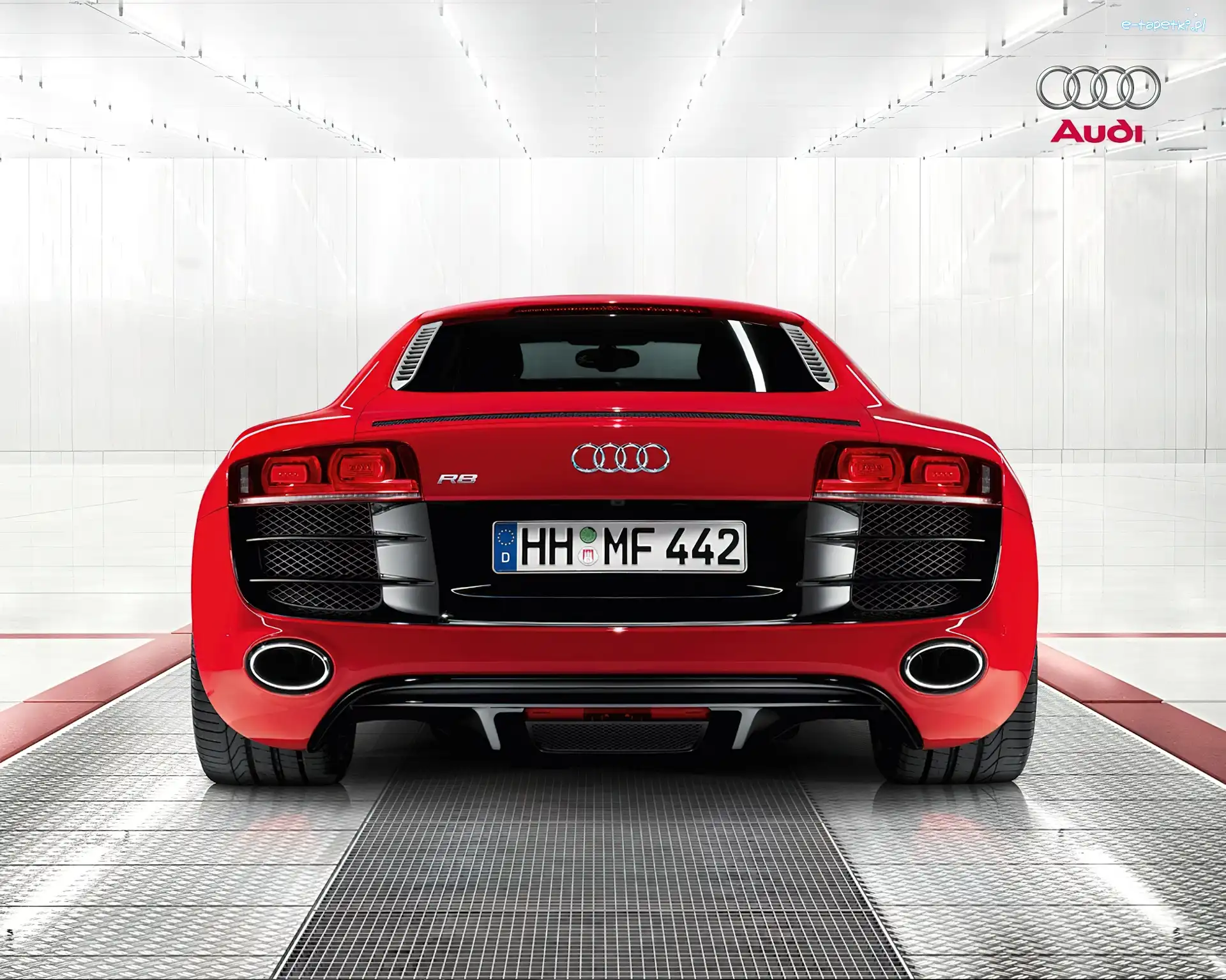Audi R8, Wydechowy, Układ, Tył