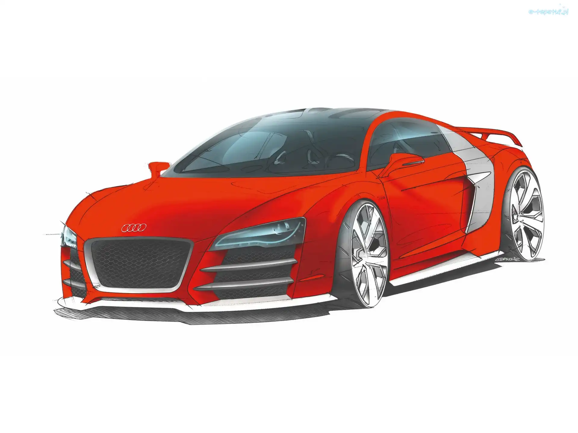 Rysunek, Prototyp, Audi R8