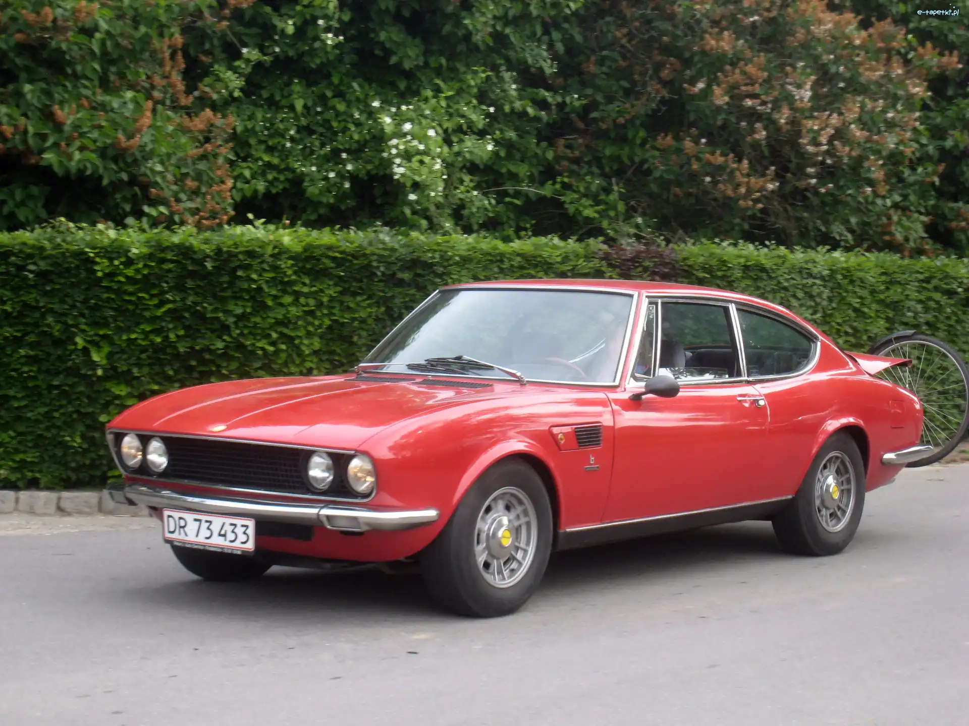 Fiat Dino, Bagażnik, Rower, Czerwone