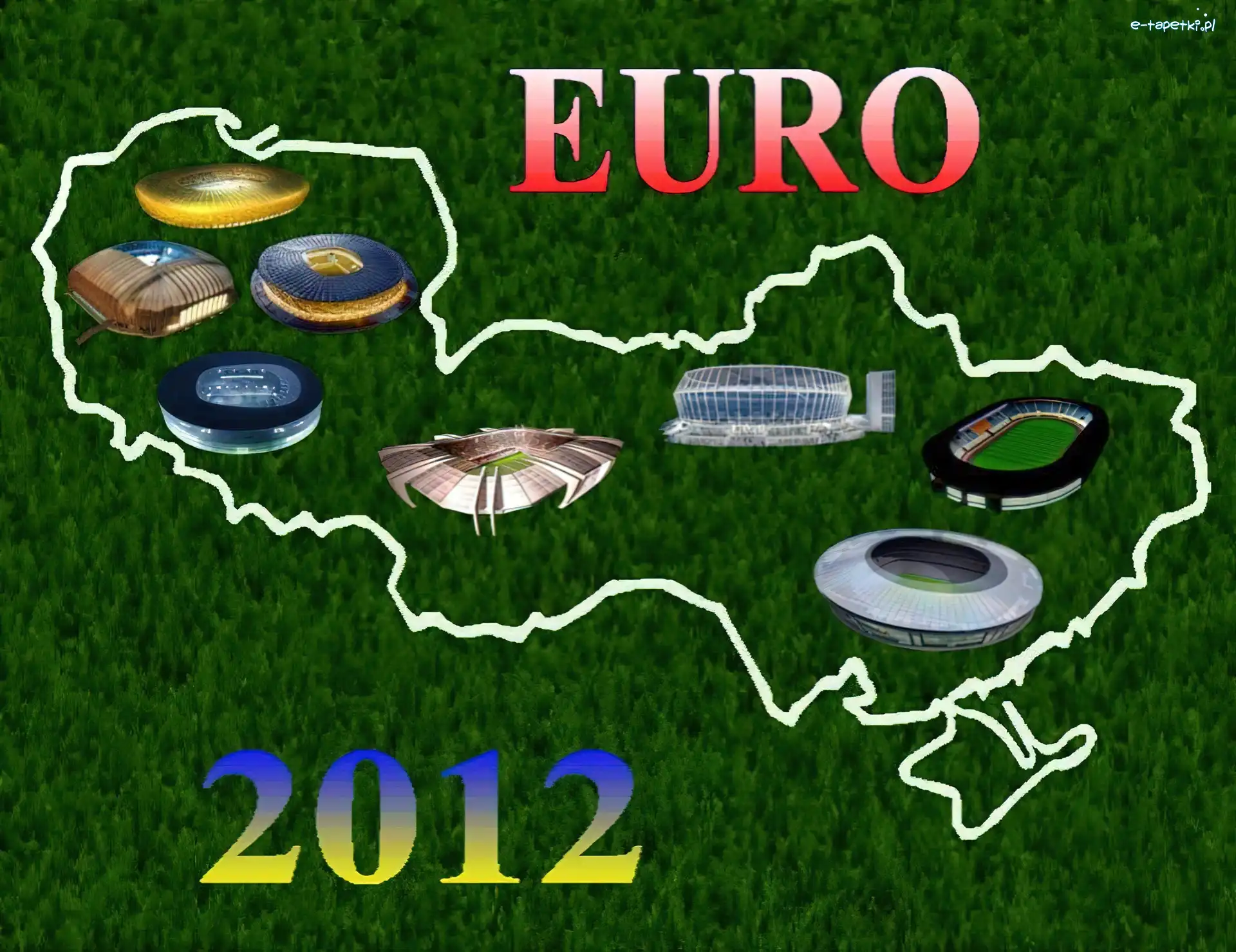 2012, Stadionów, Mapa, Euro