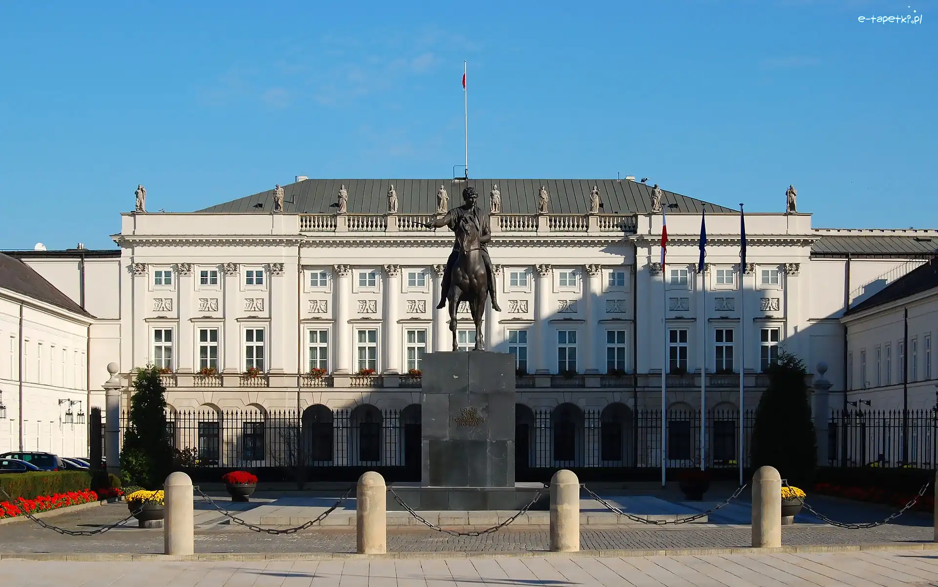 Warszawa, Pomnik księcia Józefa Poniatowskiego, Pałac Prezydencki, Polska