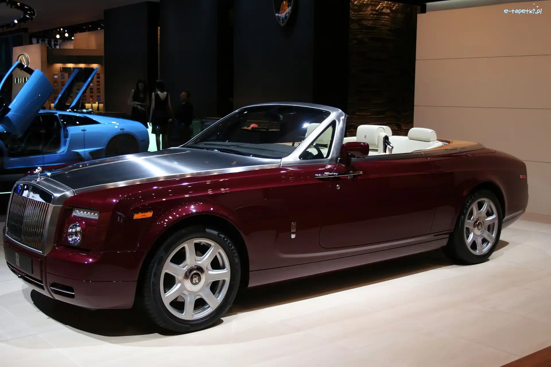 Kabriolet, Rolls Royce Phantom, Bordowy