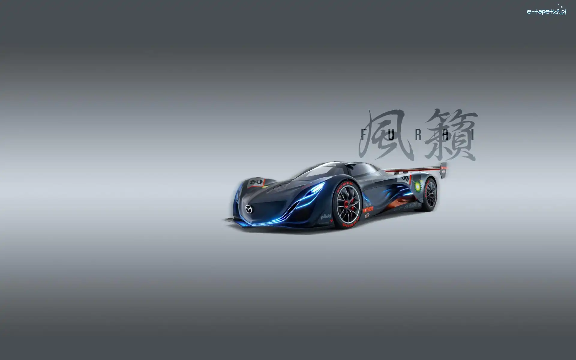 Ksenony, Tło, Szare, Mazda Furai