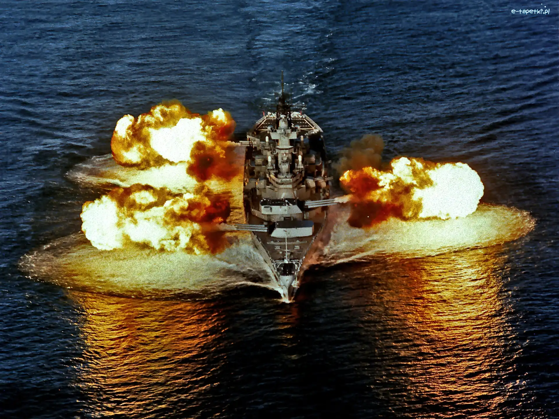 Artylerii, Salwa, USS New Jersey