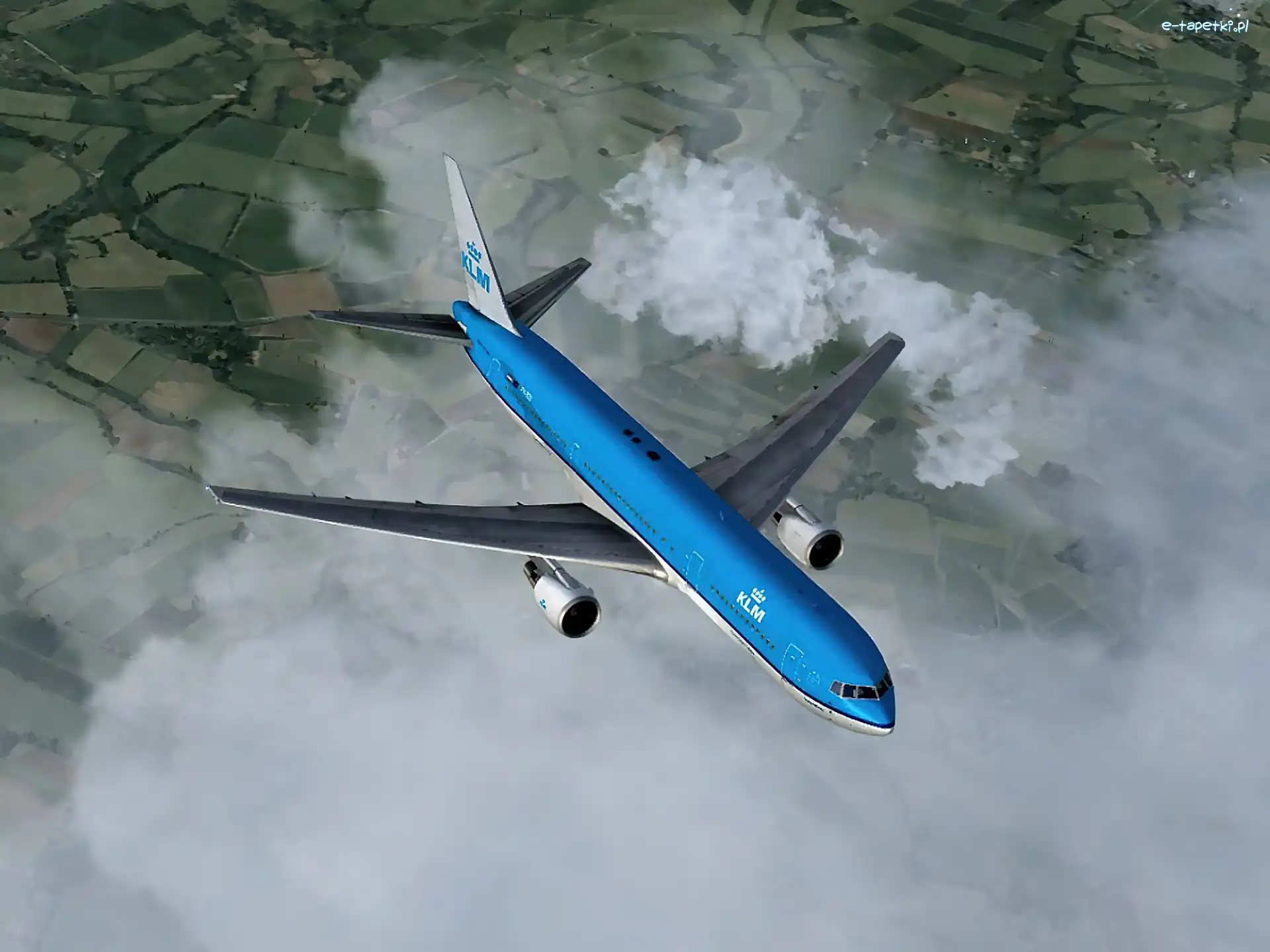 KLM, Chmurami, Nad, Boeing 767