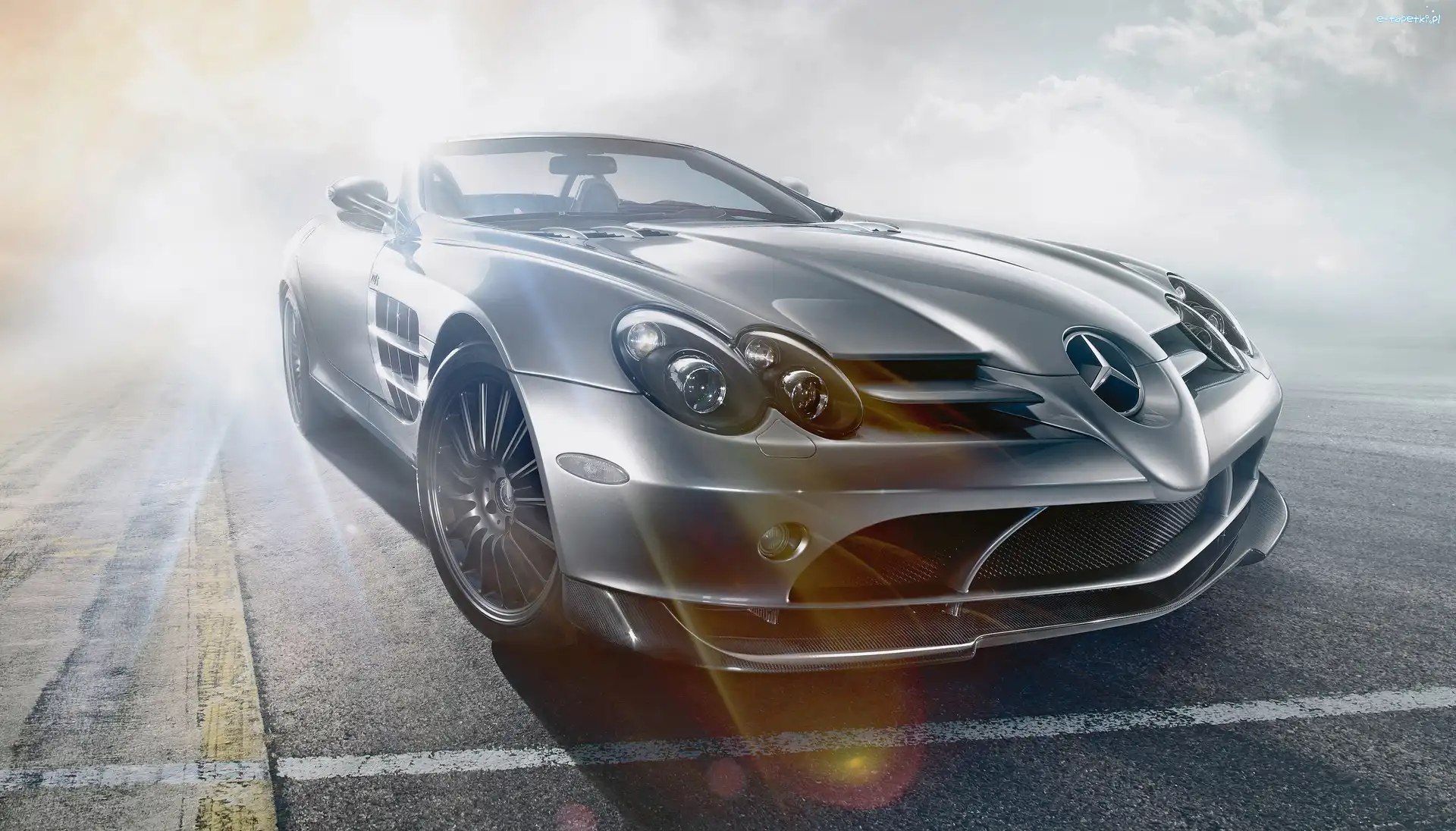 Kabriolet, Słoneczne, Promienie, Mercedes SLR