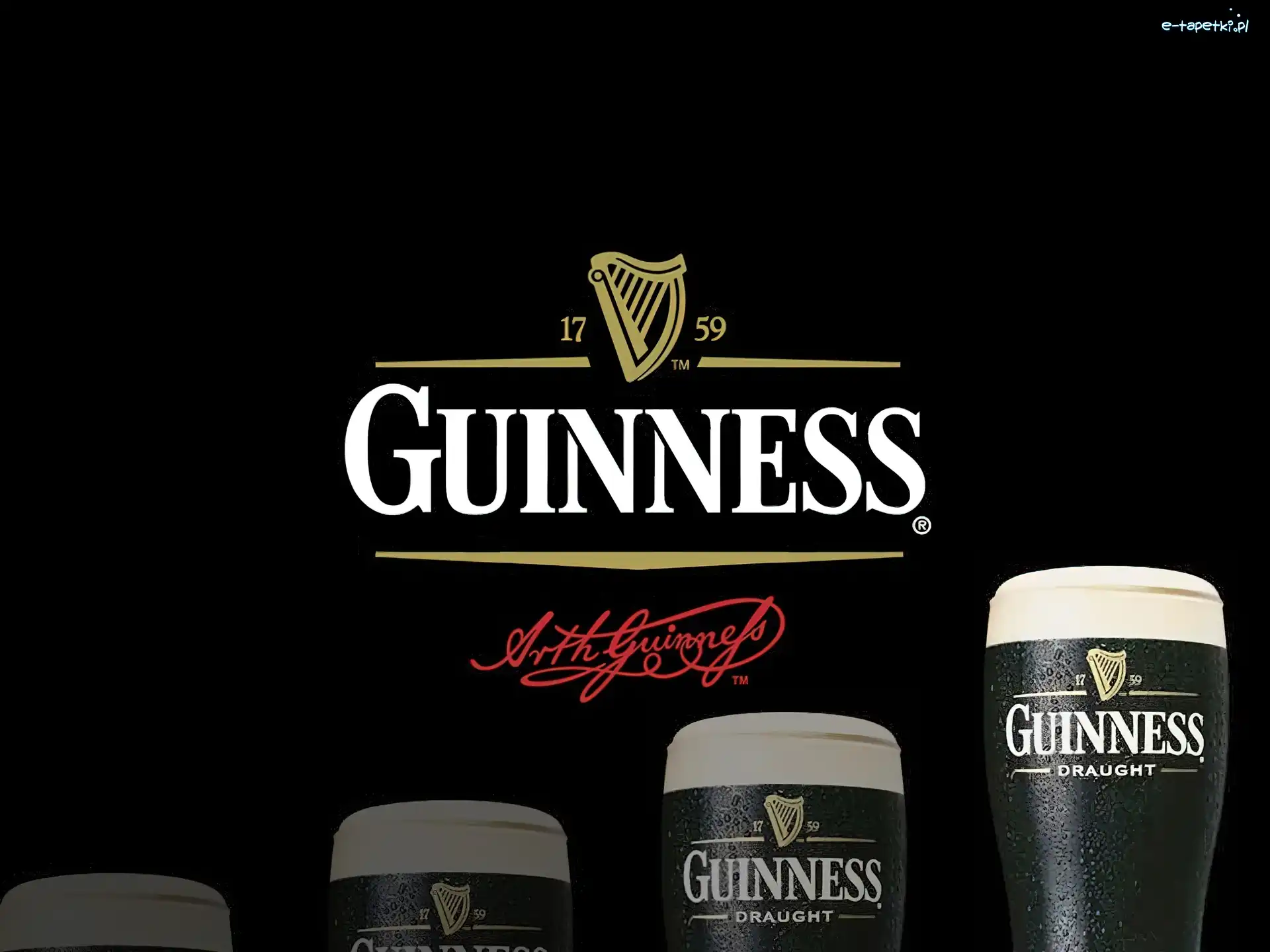 Guinness, Piwa, Kufle