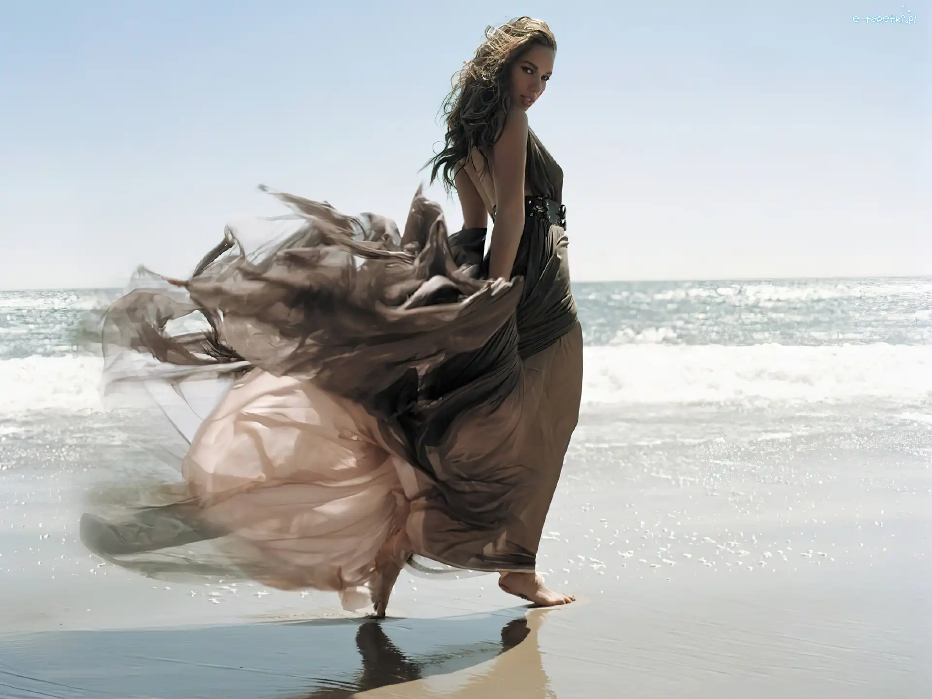 Zwiewna, Plaża, Suknia, Leona Lewis