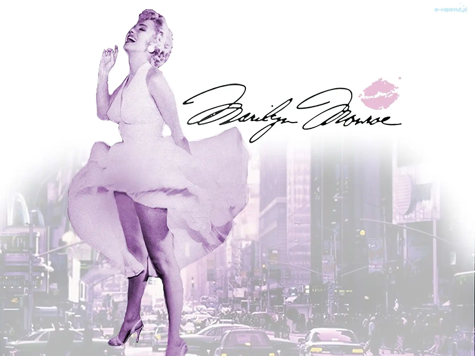 Marylin Monroe, Na, Suknia, Miasta, Tle