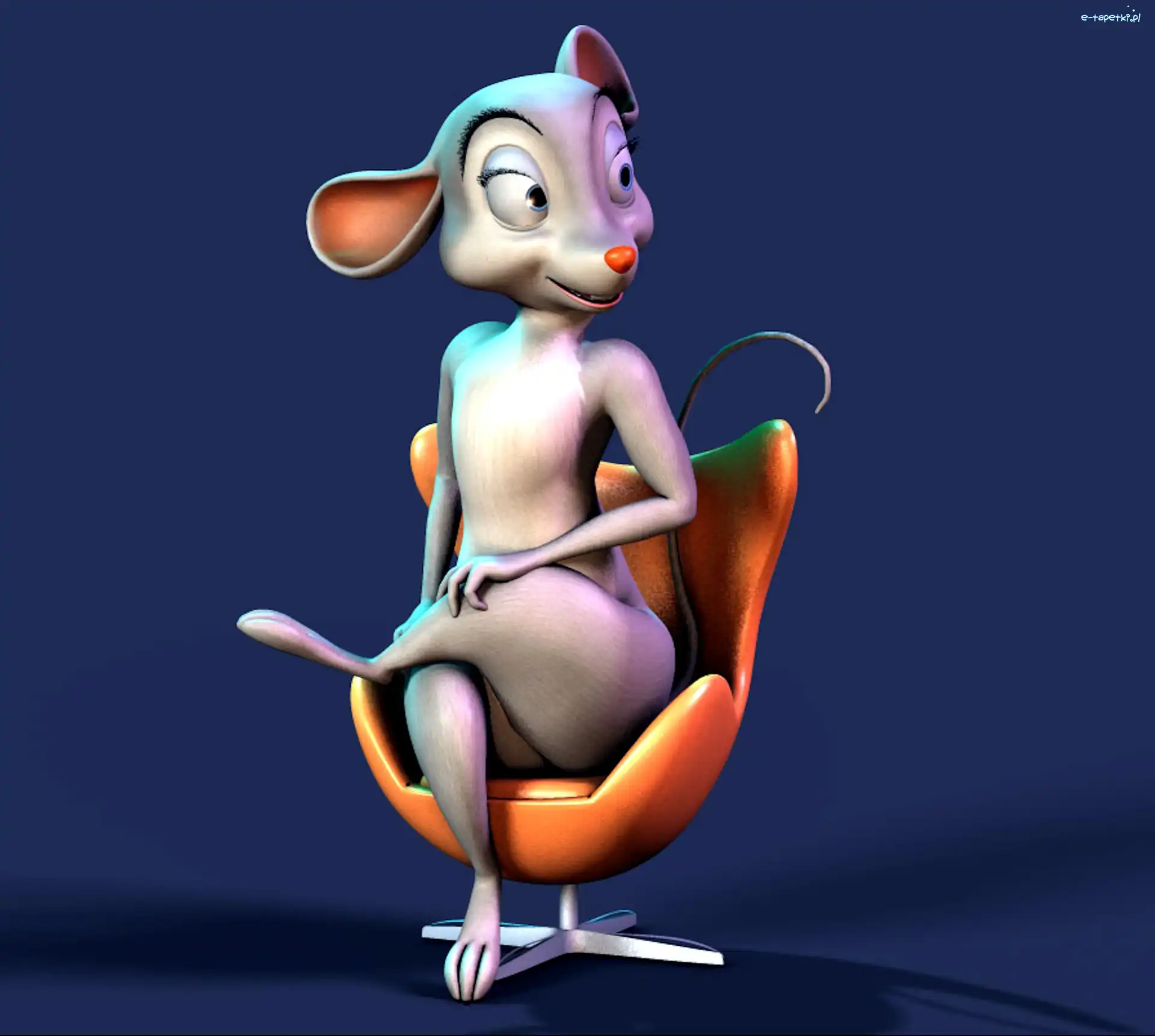 Fotel, 3D, Myszka