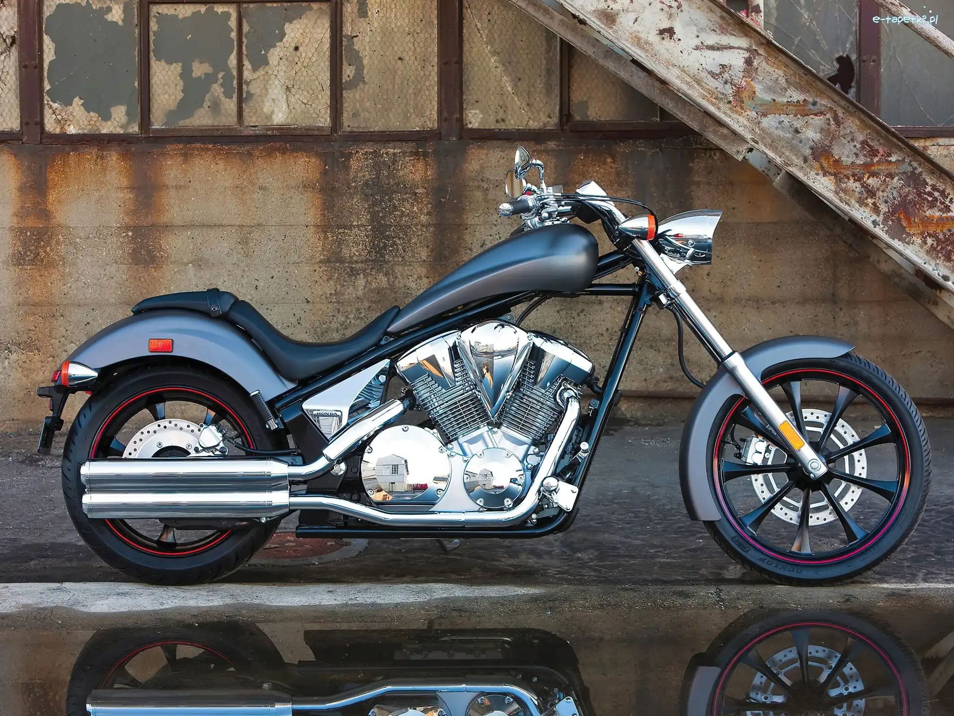 Chromowane, Wydechowe, Rury, Honda VTX 1300CX Fury