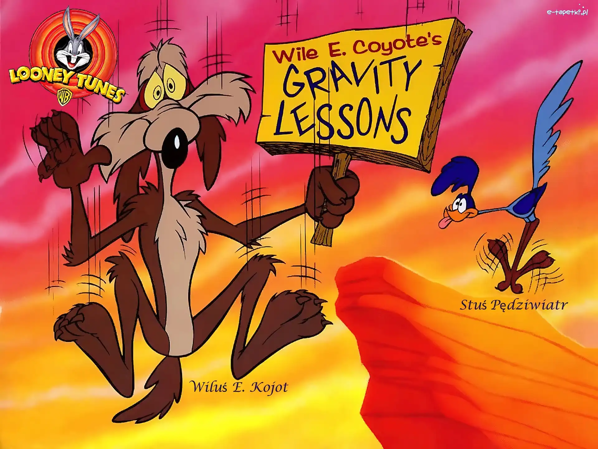 Looney Tunes, Wiluś, Kojot, Pędziwiatr, Struś