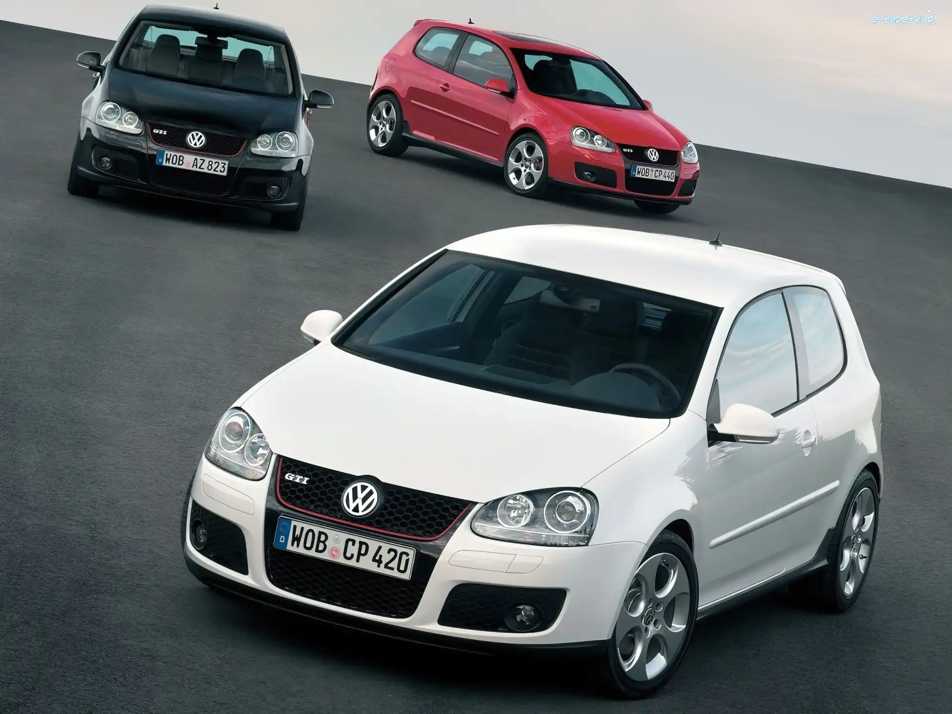 Golf 5, Czarny, Biały, GTI, Czerwony