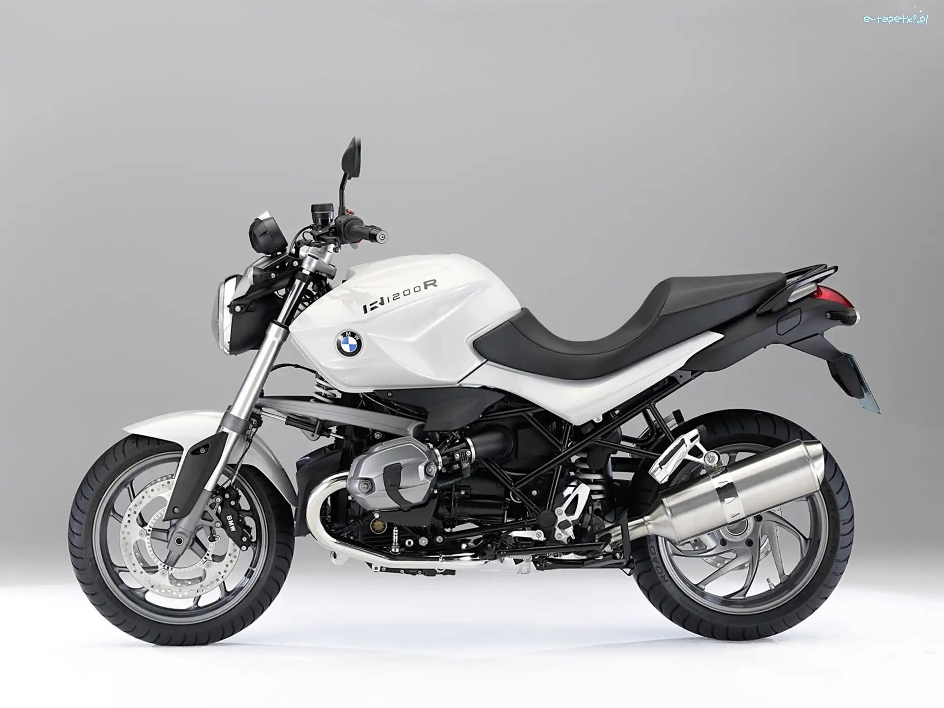 BMW R1200R, Rama, Czarna, Białe