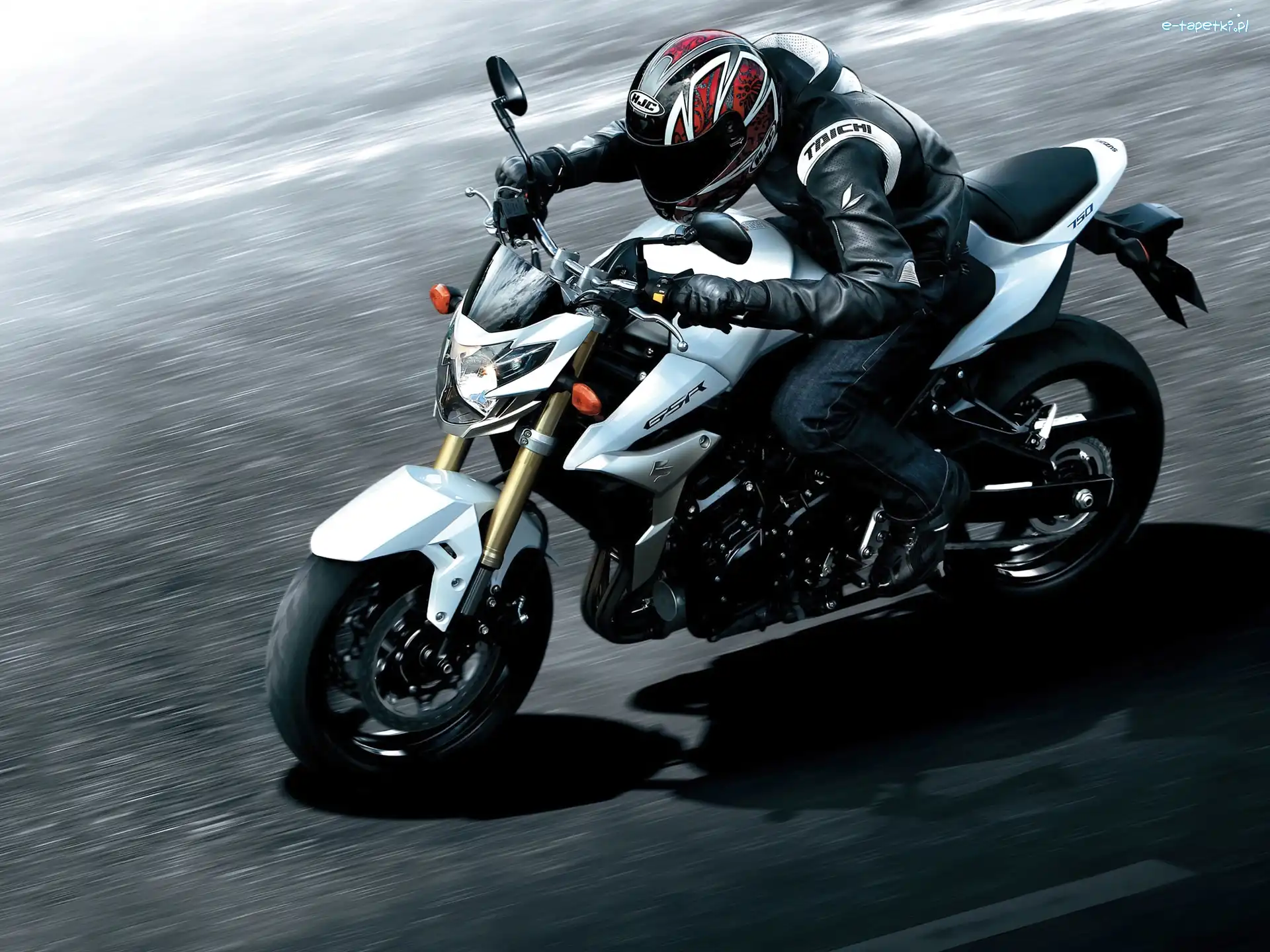 Suzuki GSR750, HJC, Kask, Biały