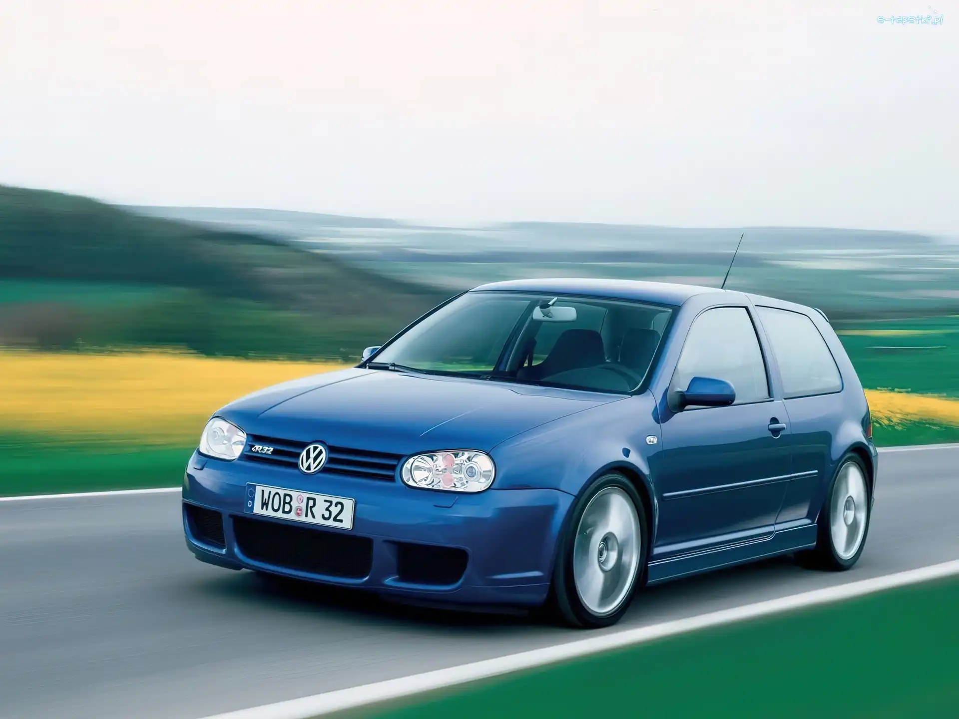 Niebieski, R32 , Volkswagen Golf 4