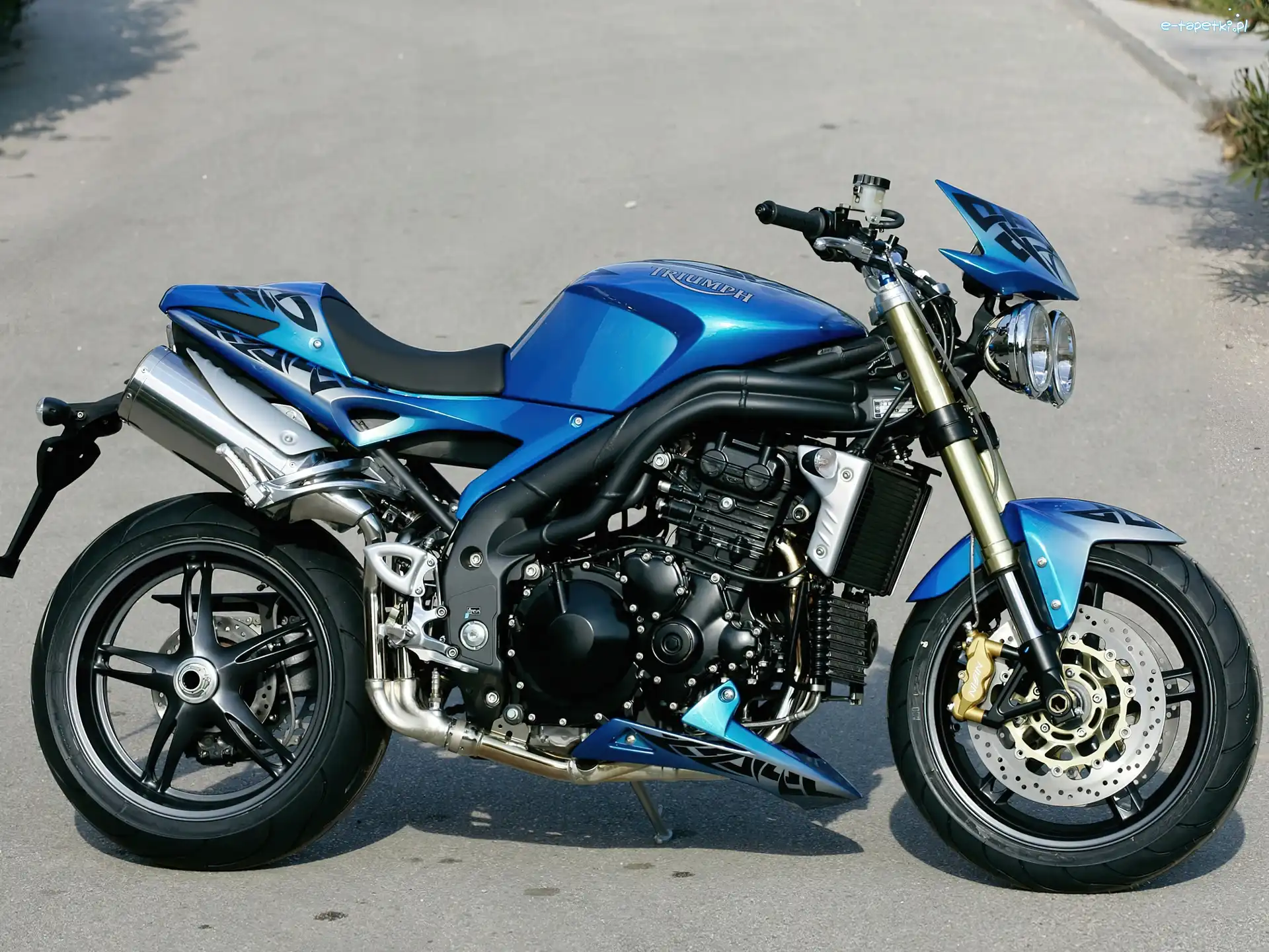 Triumph Speed Triple, Silnika, Dekle, Niebieski