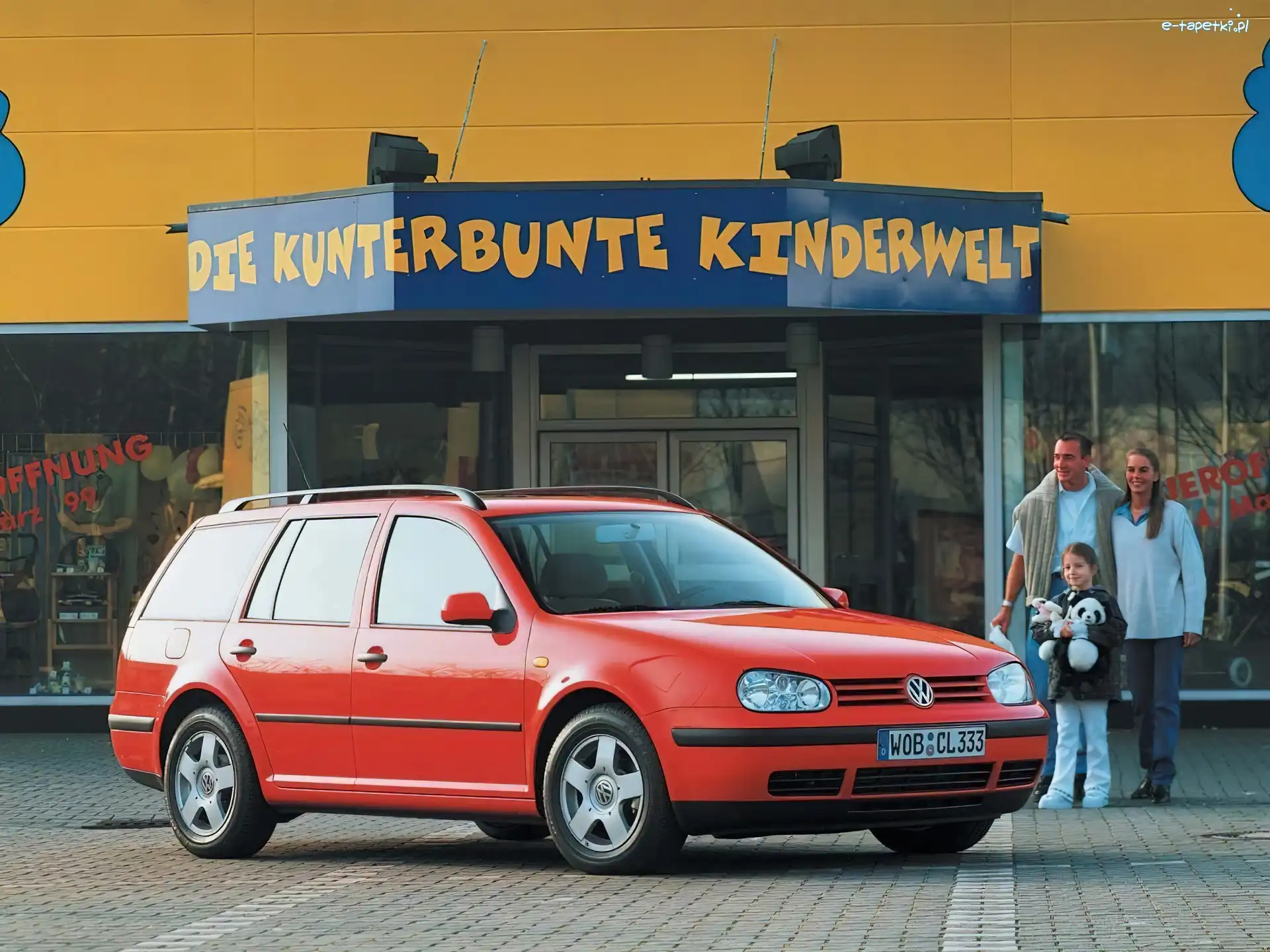 Czerwony, Kombi, Golf 4