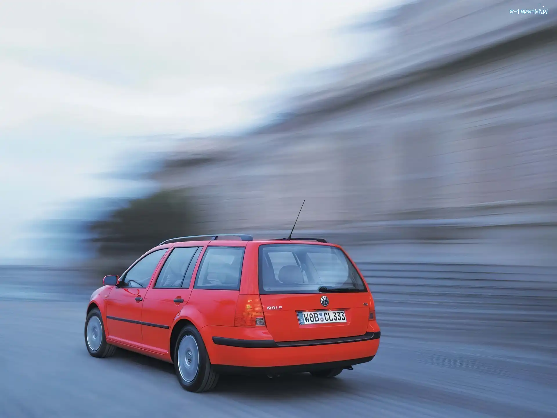 Czerwone, Kombi, Volkswagen Golf 4