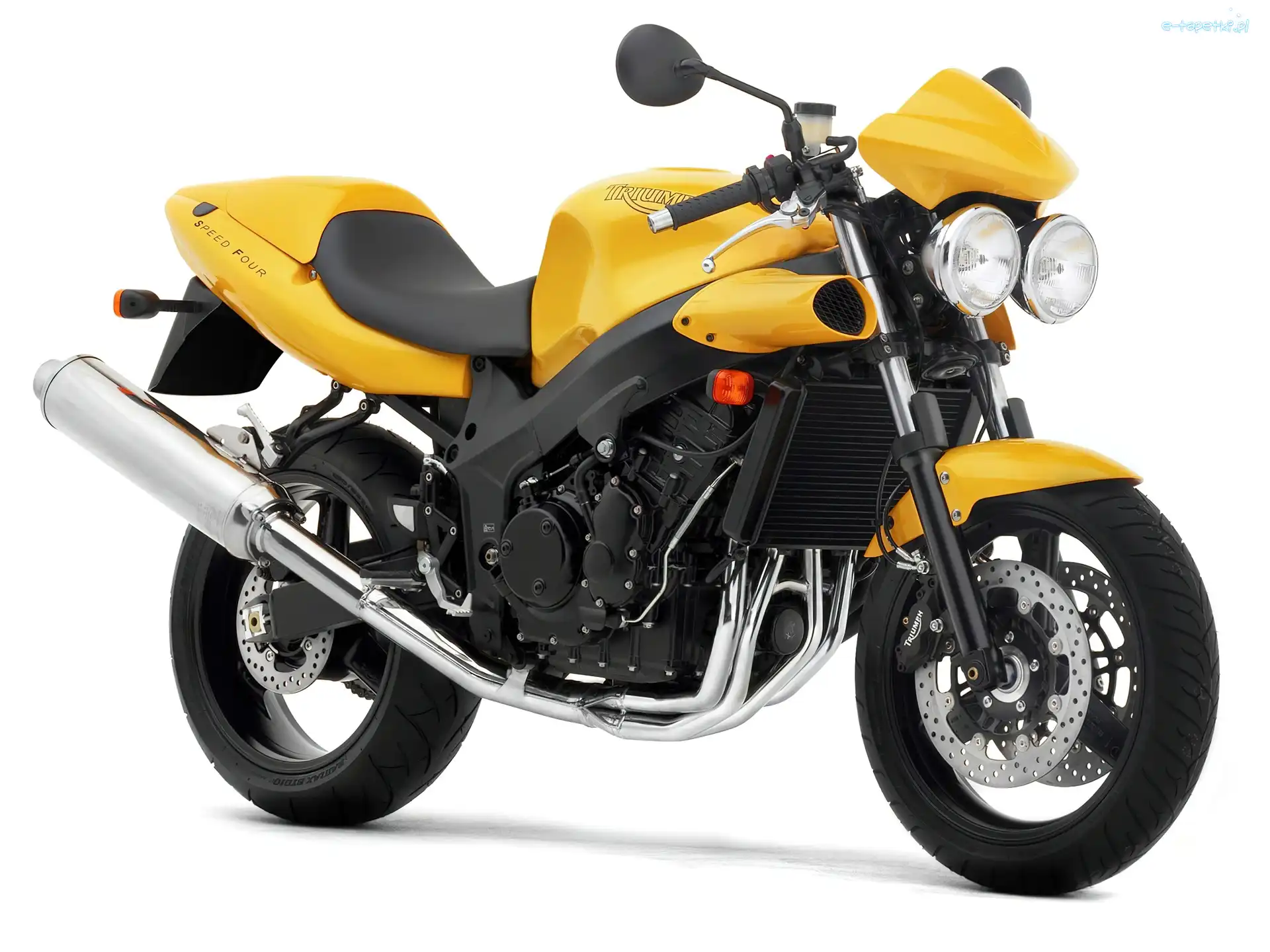 Triumph Speed Four, Lampa, Podwójna, Żółty