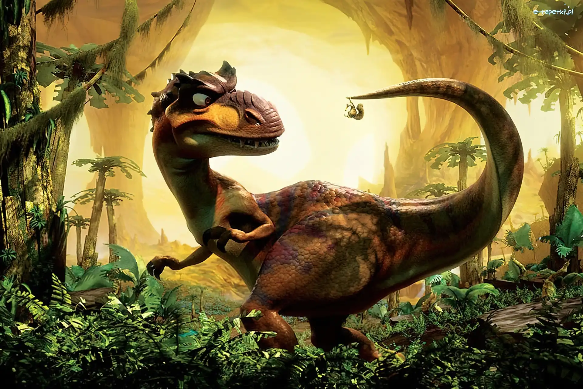 Epoka lodowcowa 3 Era dinozaurów, Dinozaur, Ice Age Dawn of the Dinosaurs, Wiewiór, Dżungla