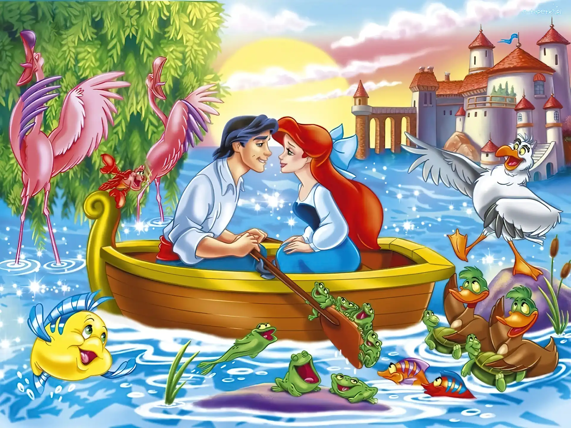 Mała Syrenka, Ariel, The Little Mermaid, Łódź, Eryk