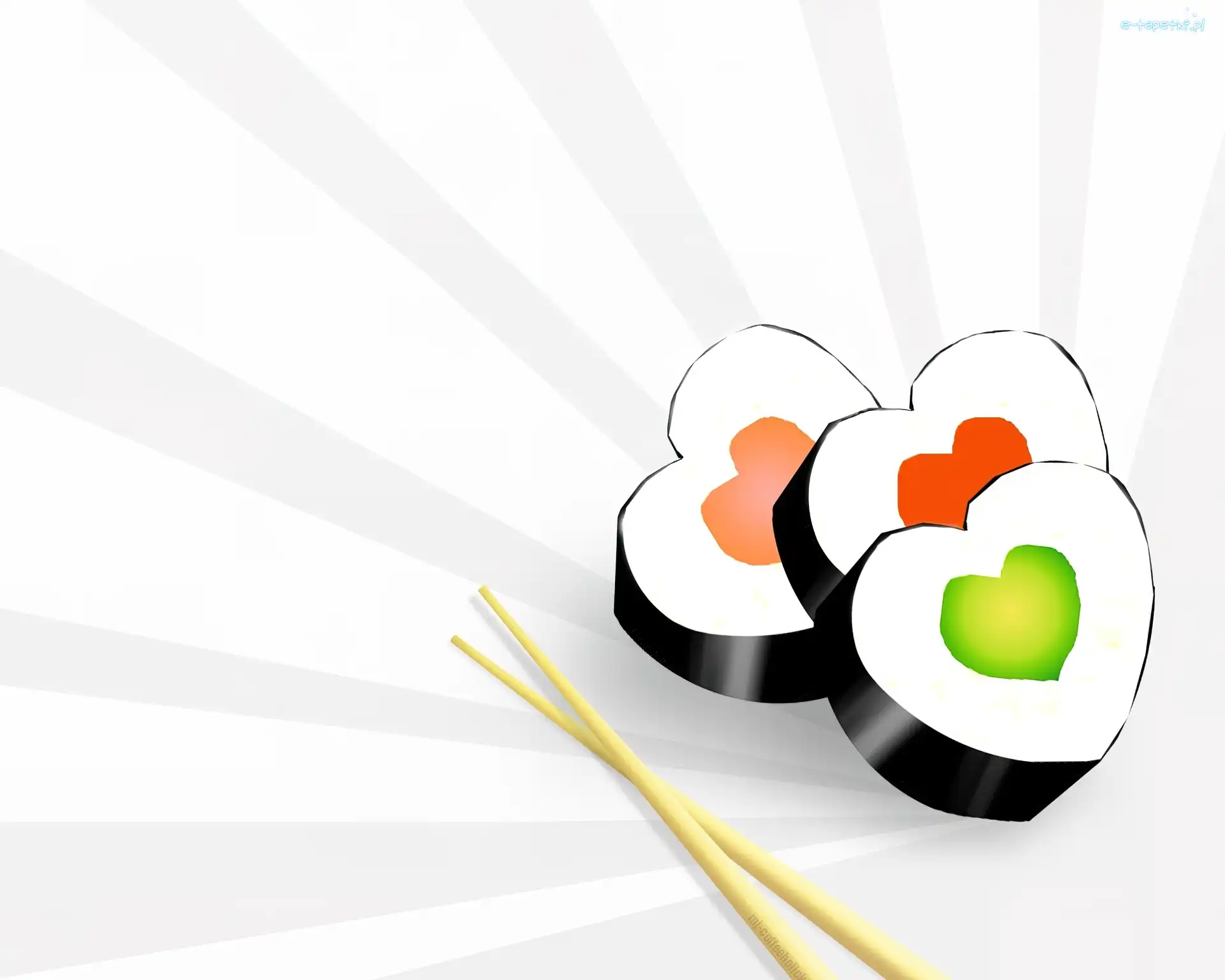 Pałeczki, Serduszka, Sushi