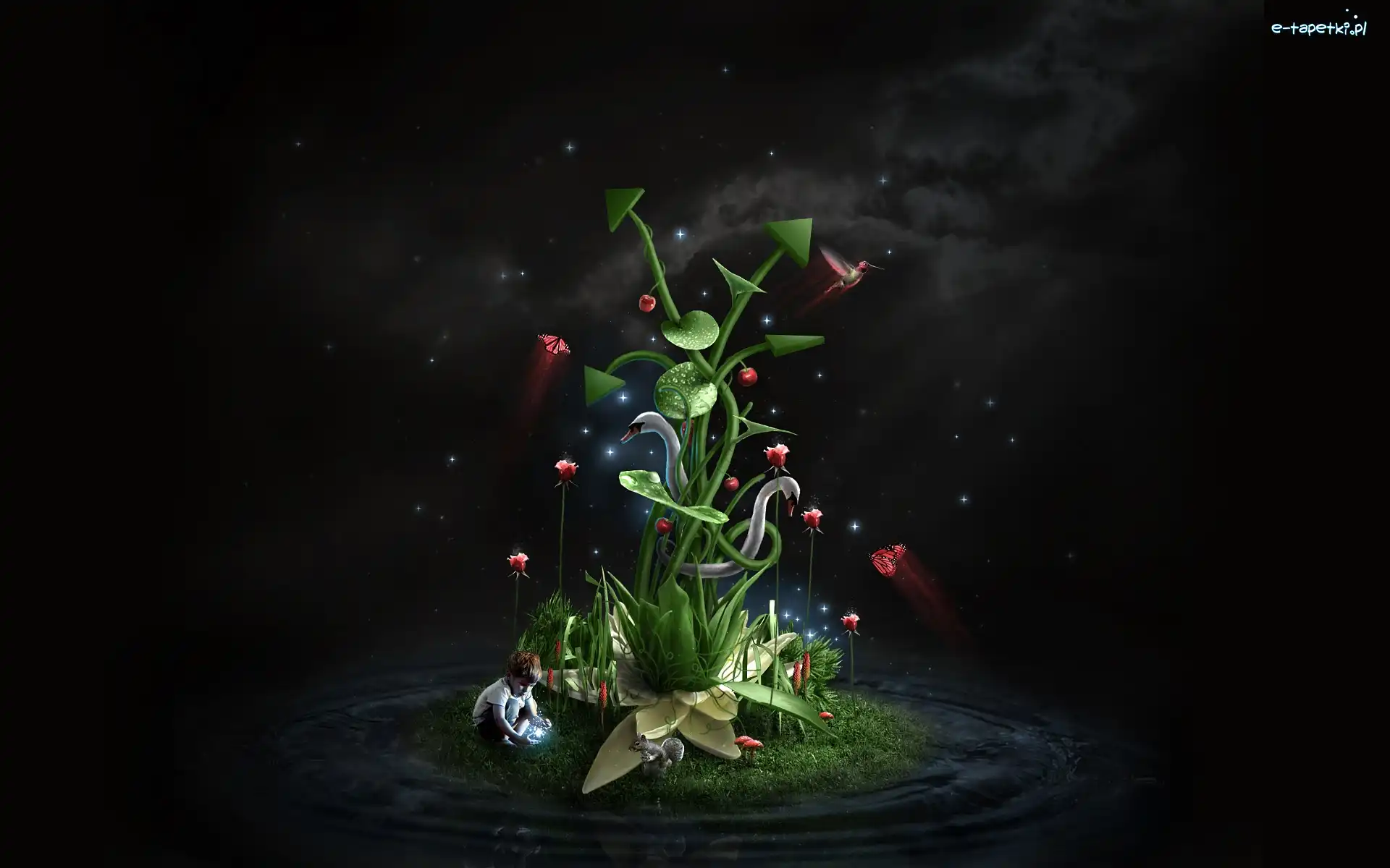 Fantasy, Roślina, Chłopiec