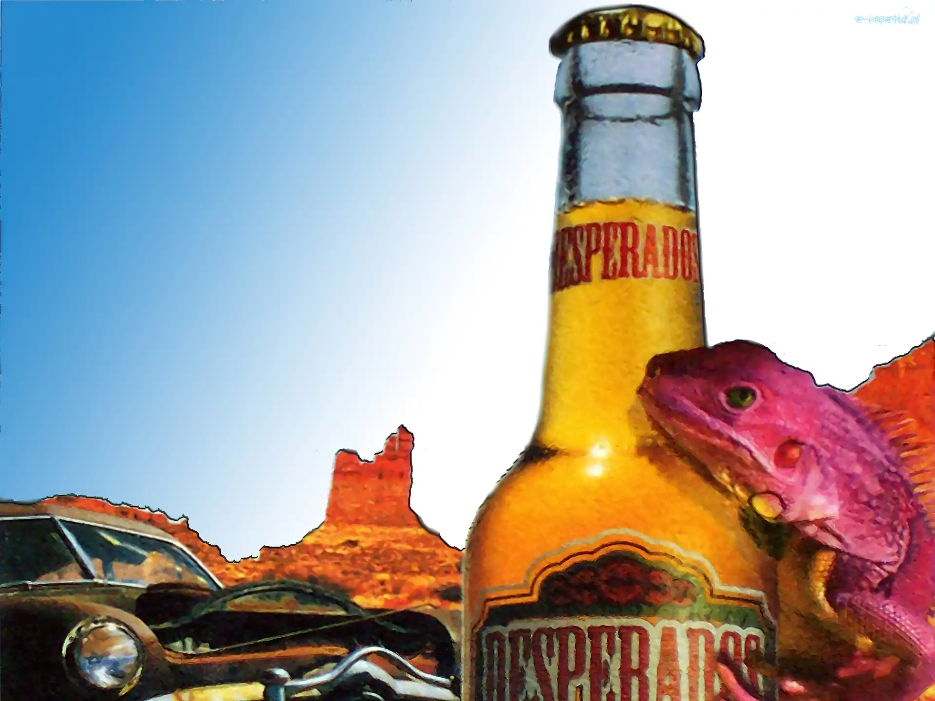 Desperados, Samochód, Jaszczurka, Piwo