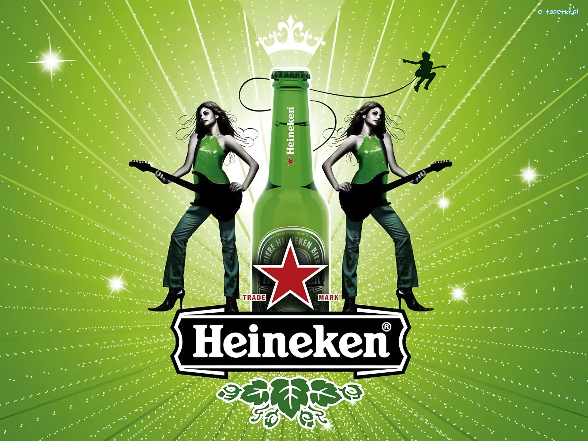 Piwo, Butelka, Heineken, Dziewczyny, Dwie