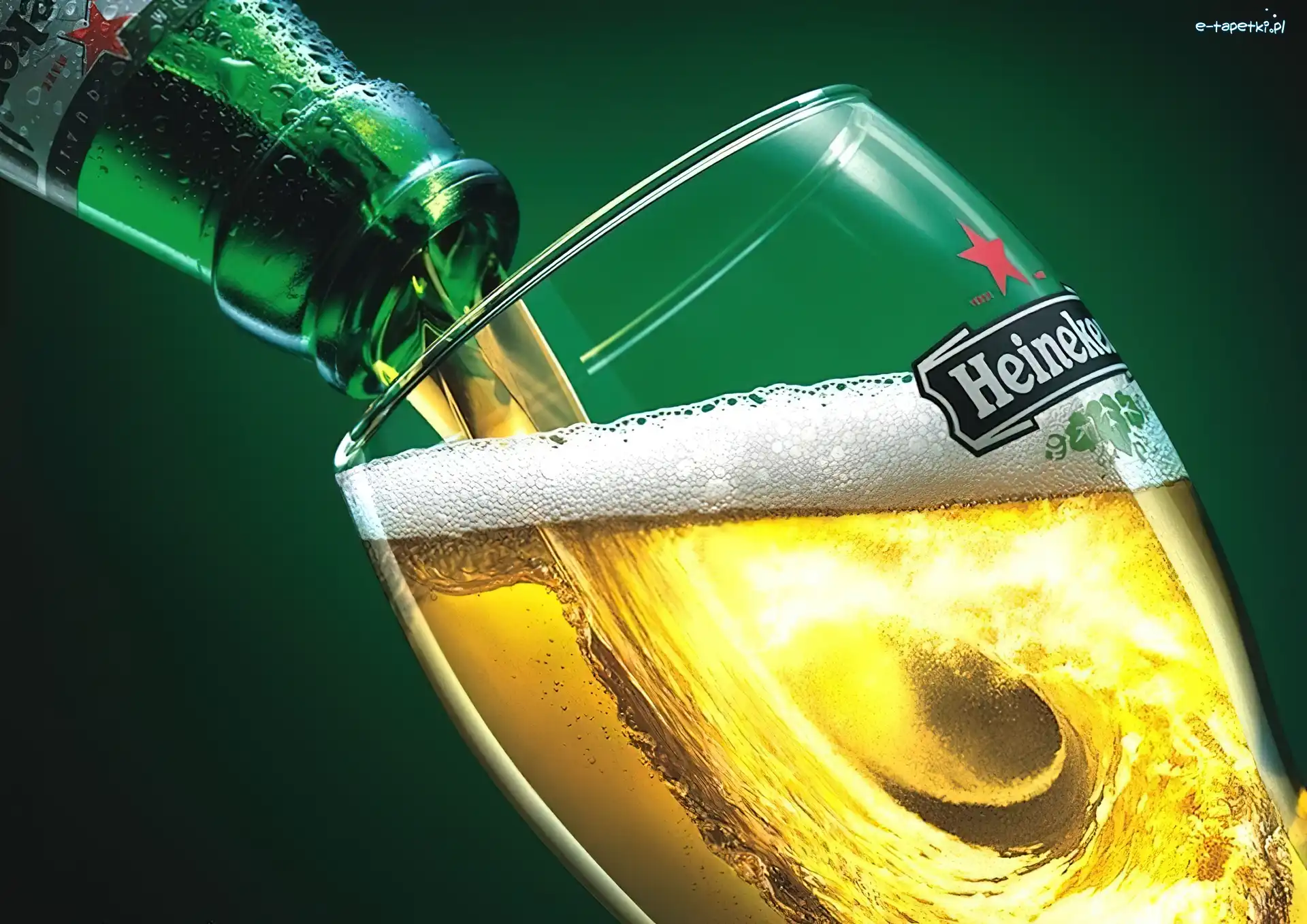Heineken, Nalewanie, Kufel, Piwo