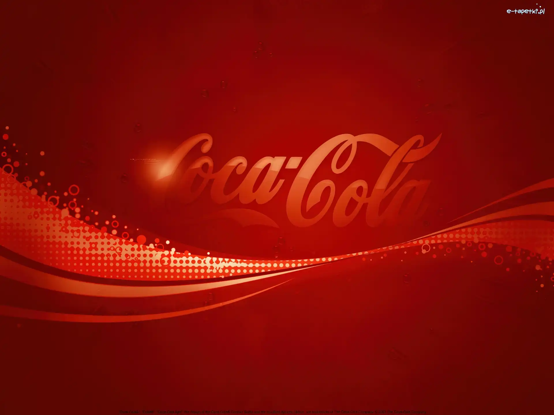 Logo, Cola, Coca, Tło, Czerwone
