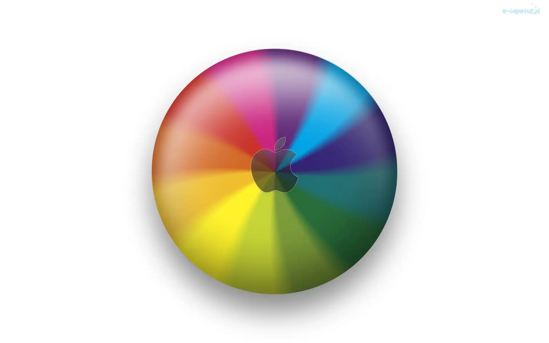 Apple, Koło, Tęczowe, Logo