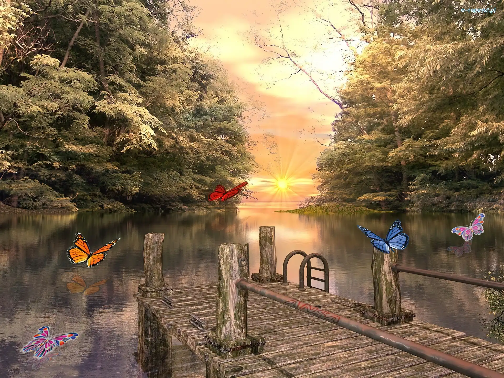 Pomost, Motyl, Jezioro