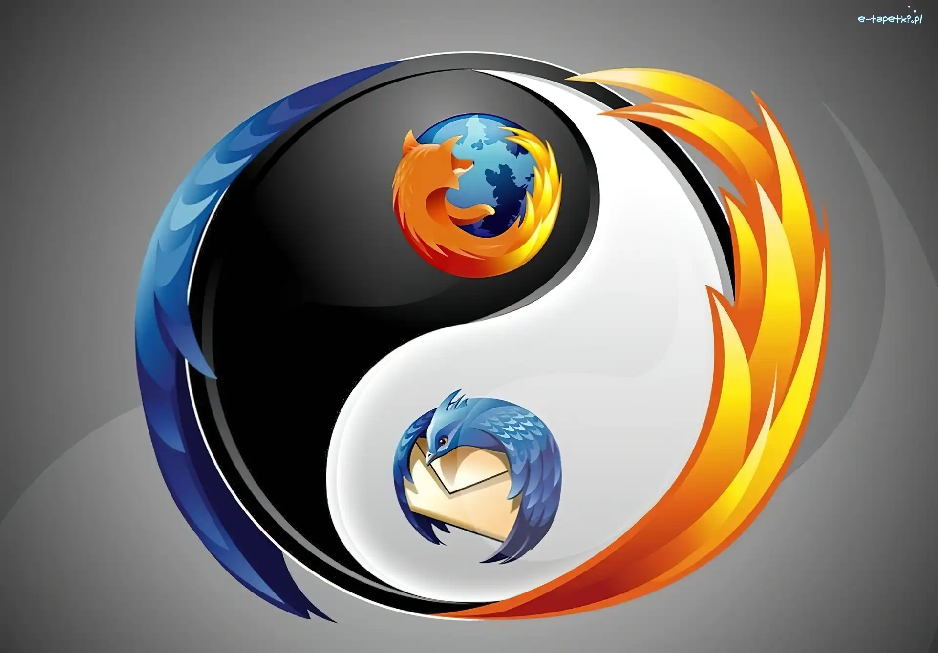 Logo, Thunderbird, Firefox, Fuzja