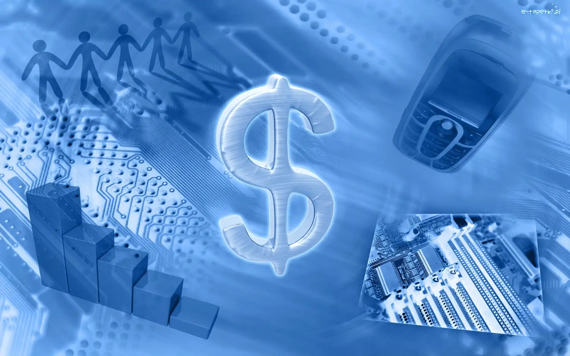 Dolar, Wykres, Telefon, Marketing
