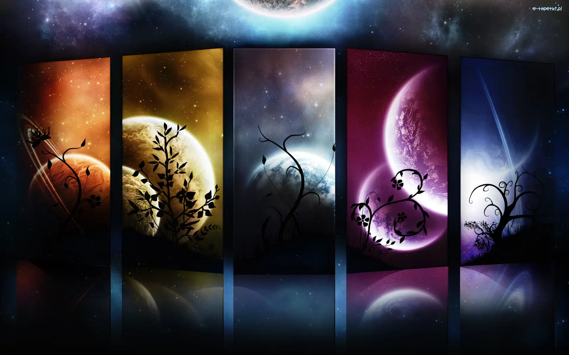 Planety, 3D, Gwiazdy, Kosmos