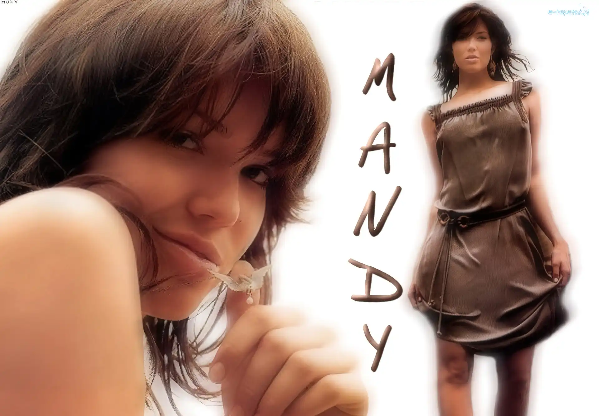 Sukienka, Brązowa, Mandy Moore