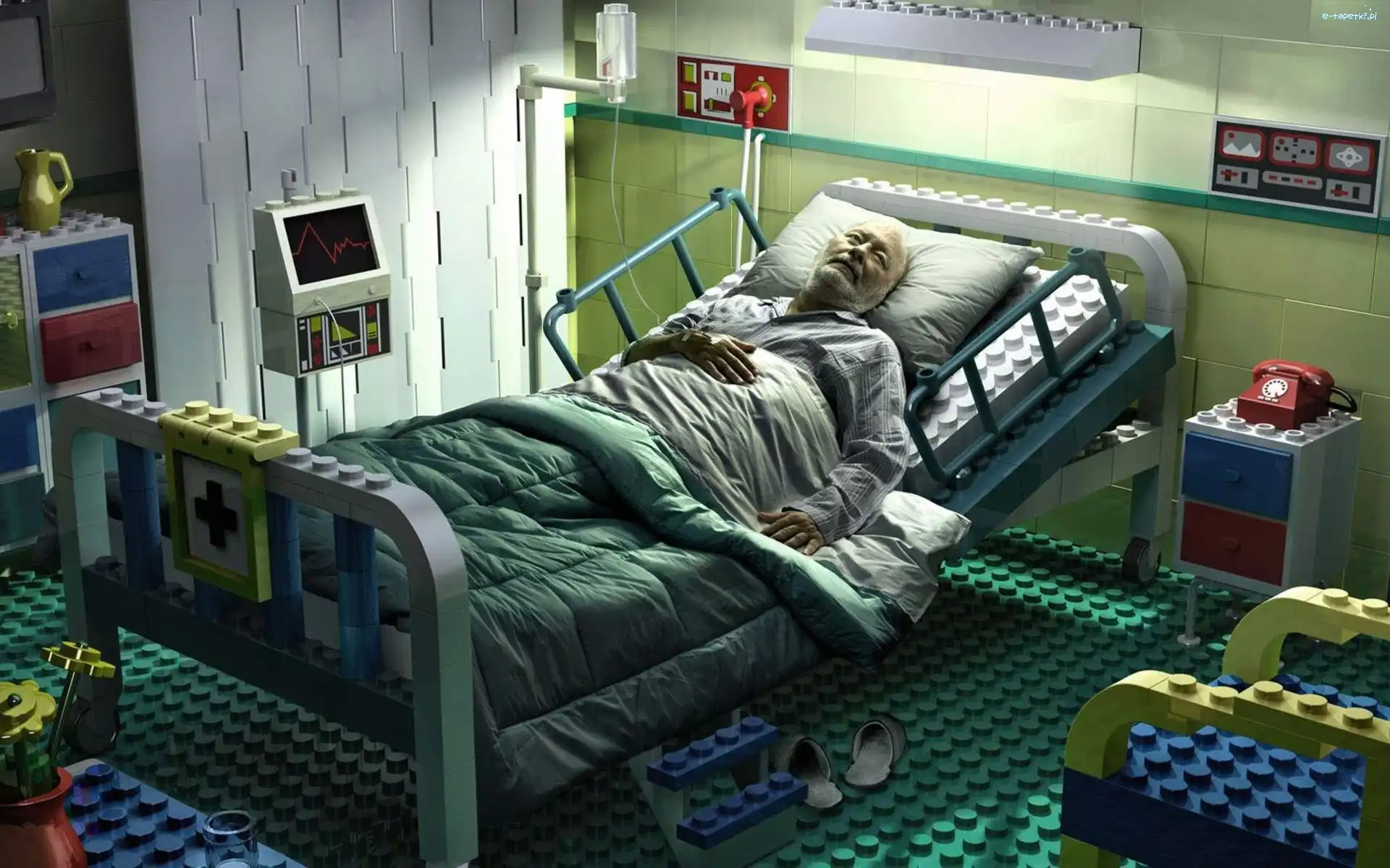 Pacjent, Lego, Klocki, Szpital