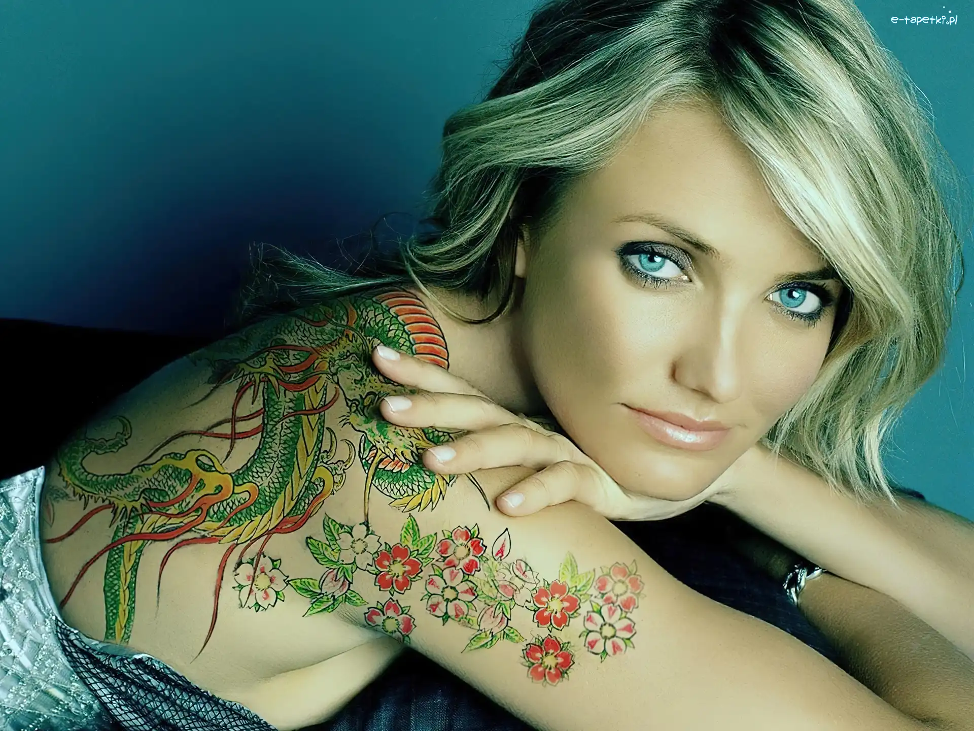 Tatuaż, Kolorowy, Cameron Diaz