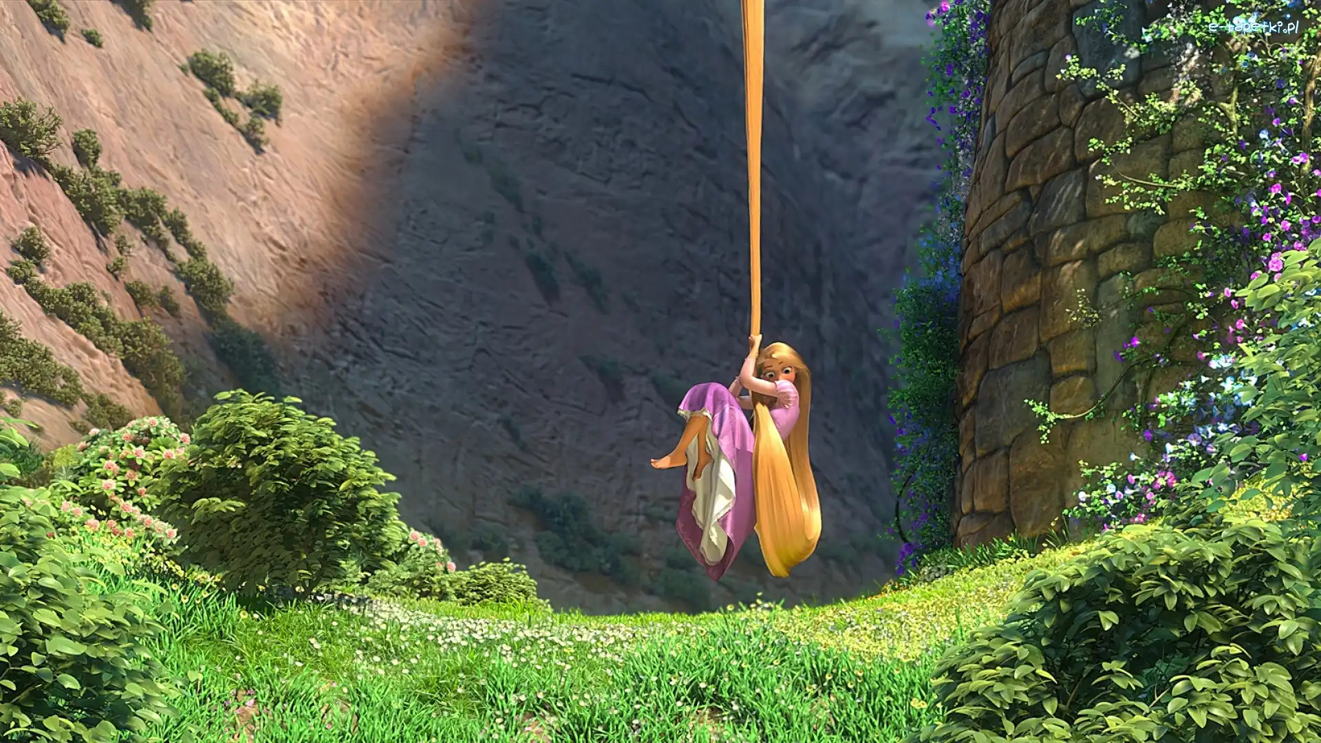 Roszpunka, Wieża, Włosy, Tangled, Zaplątani