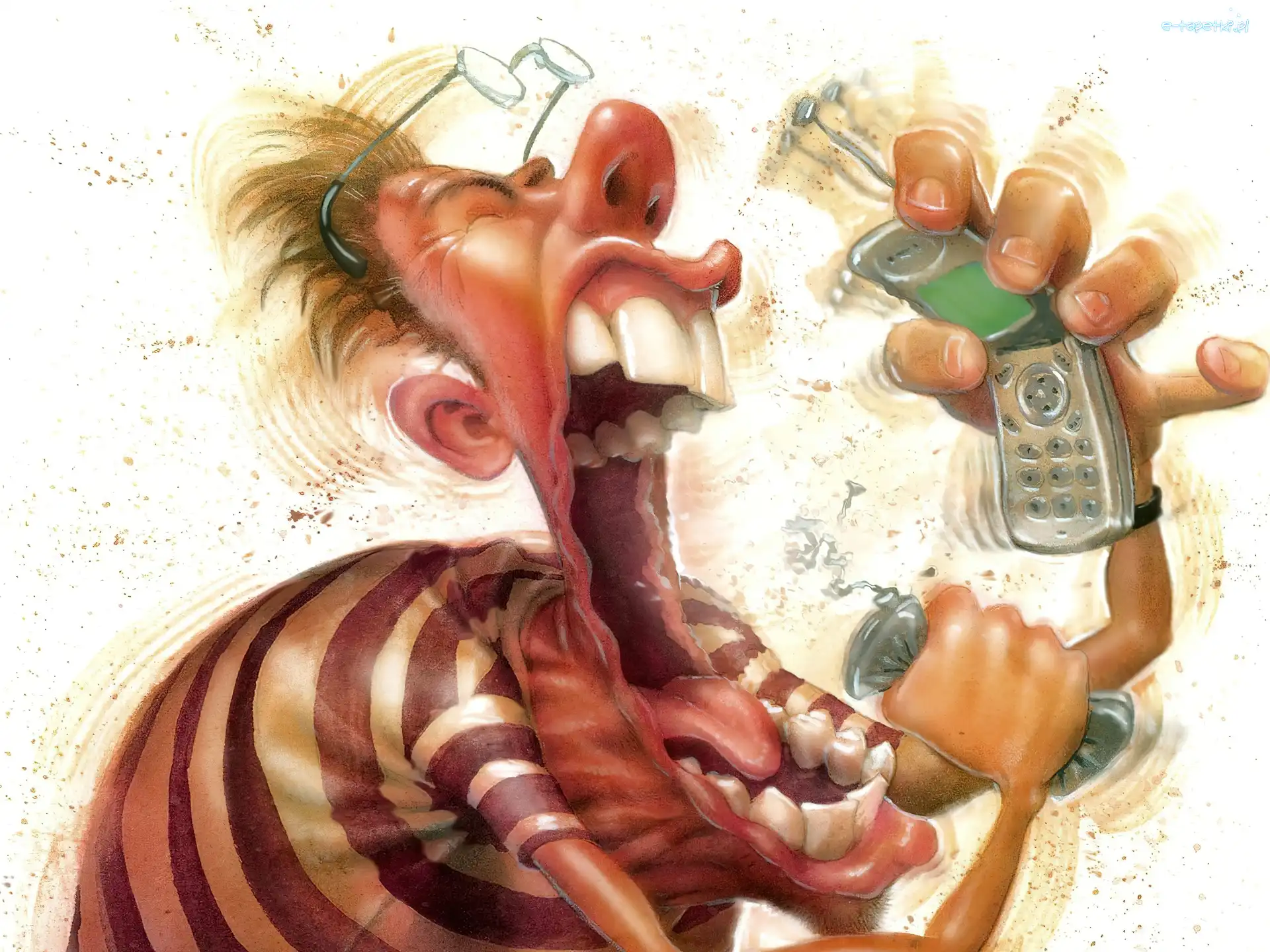 Telefon, Mężczyzna, Zdenerwowany