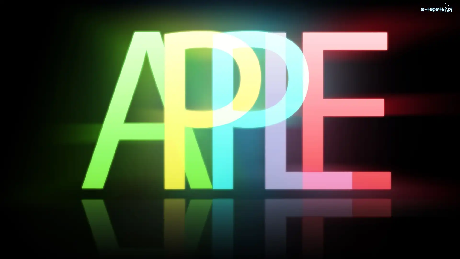 Napis, Apple, Kolorowe