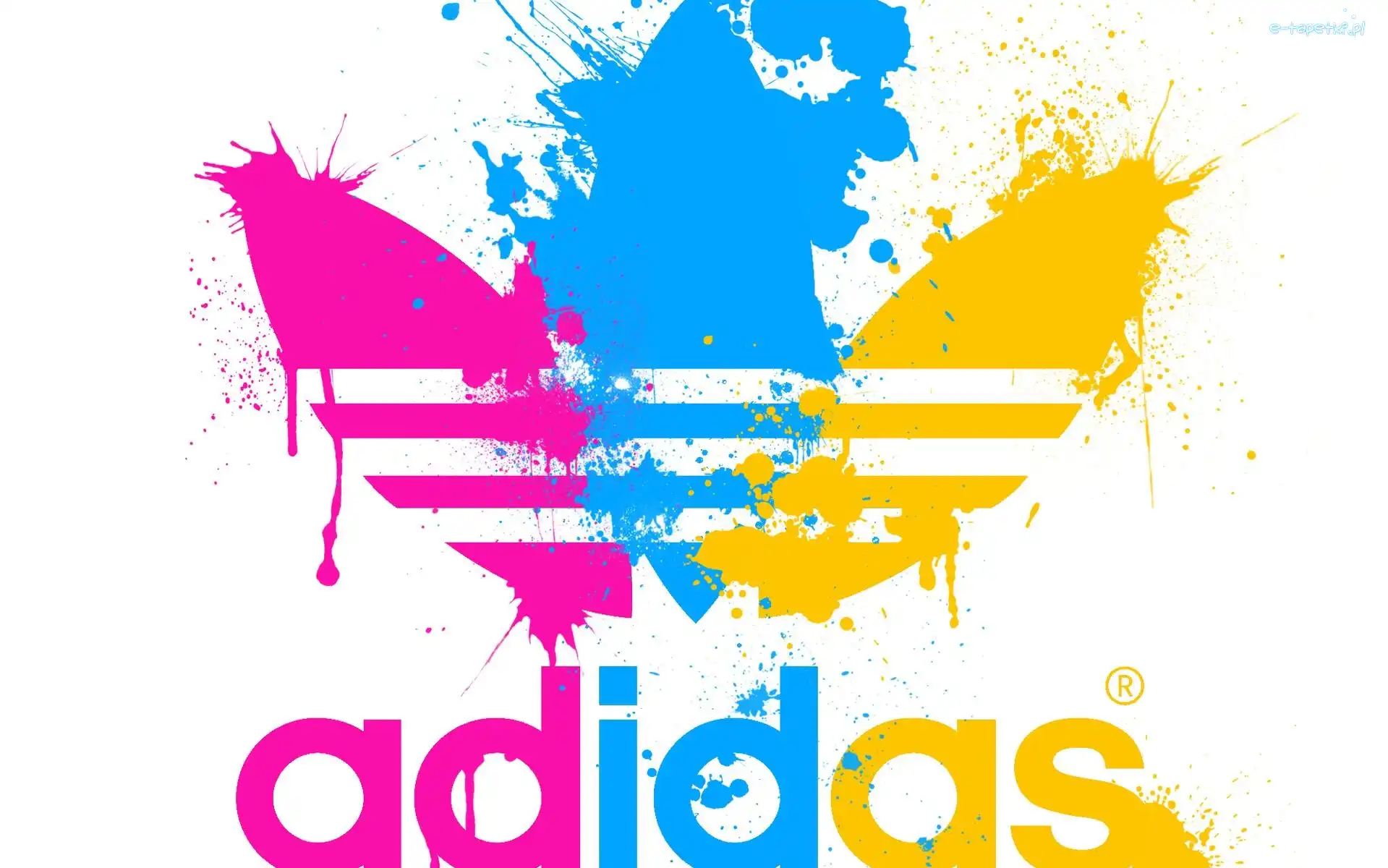Rozmyte, Adidas, Logo, Trójkolorowe