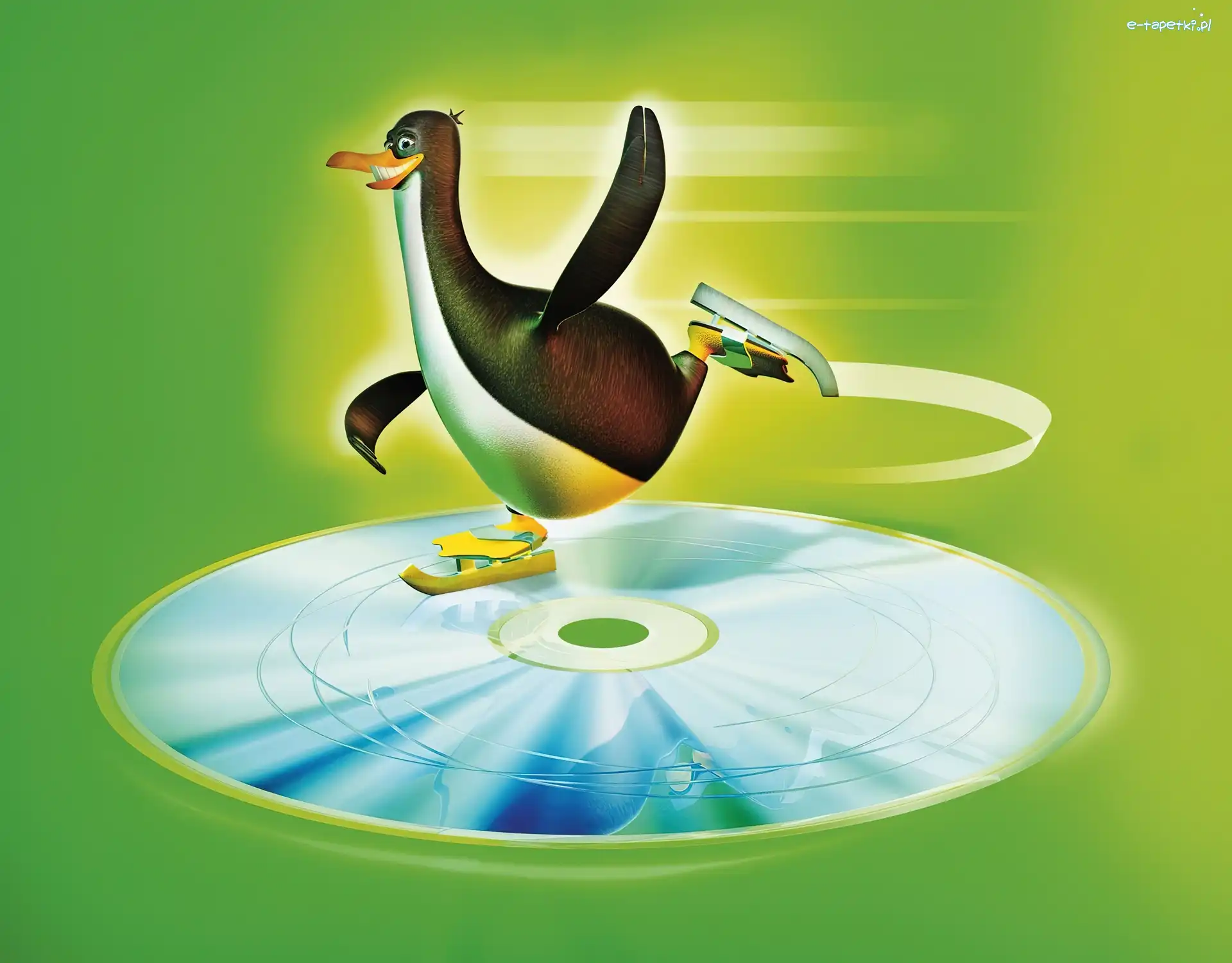 Pingwin, Płyta, Łyżwy, Linux
