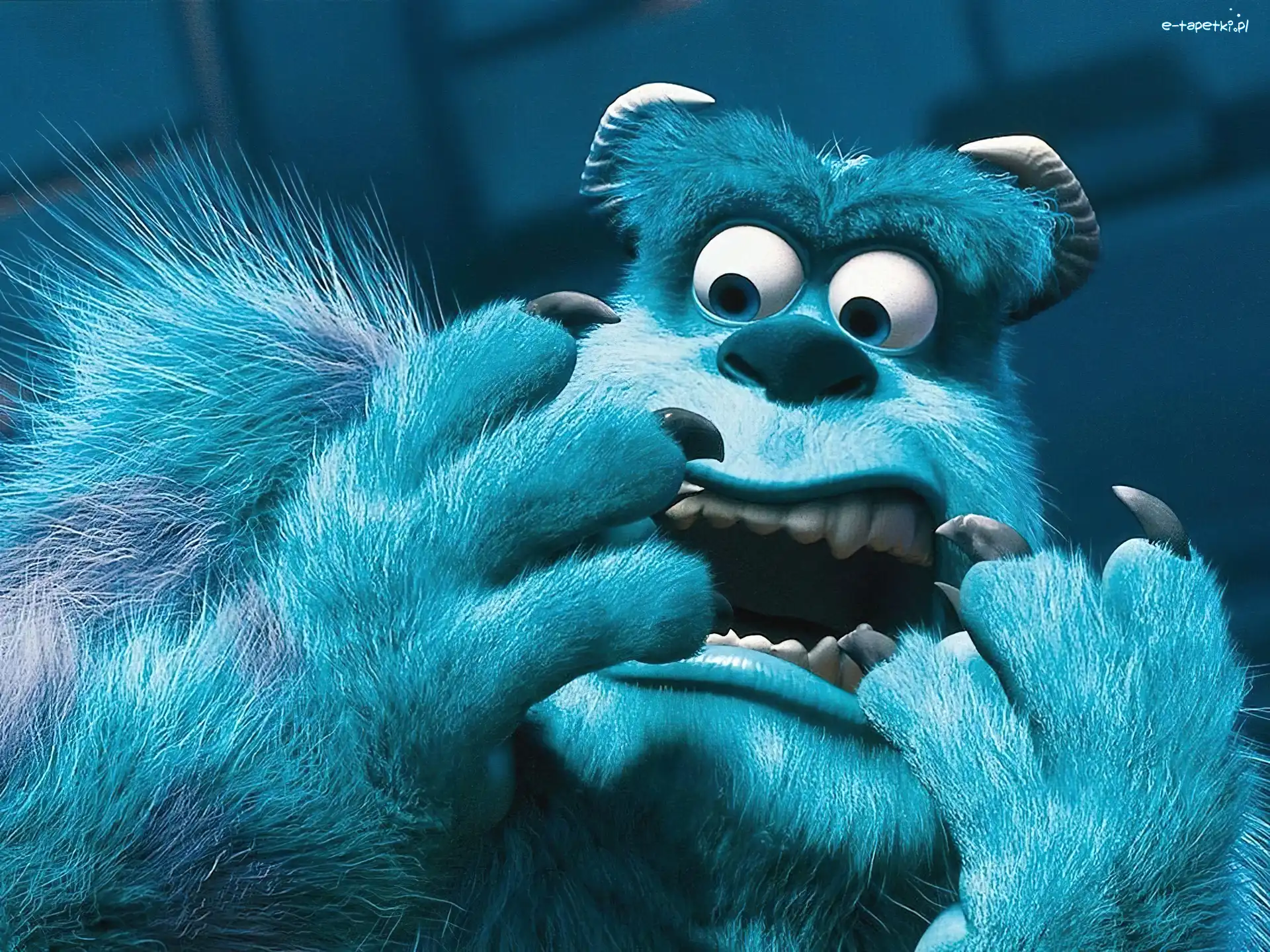 Potwory i spółka, Niebieski, Monsters Inc, Potwór, Przerażony